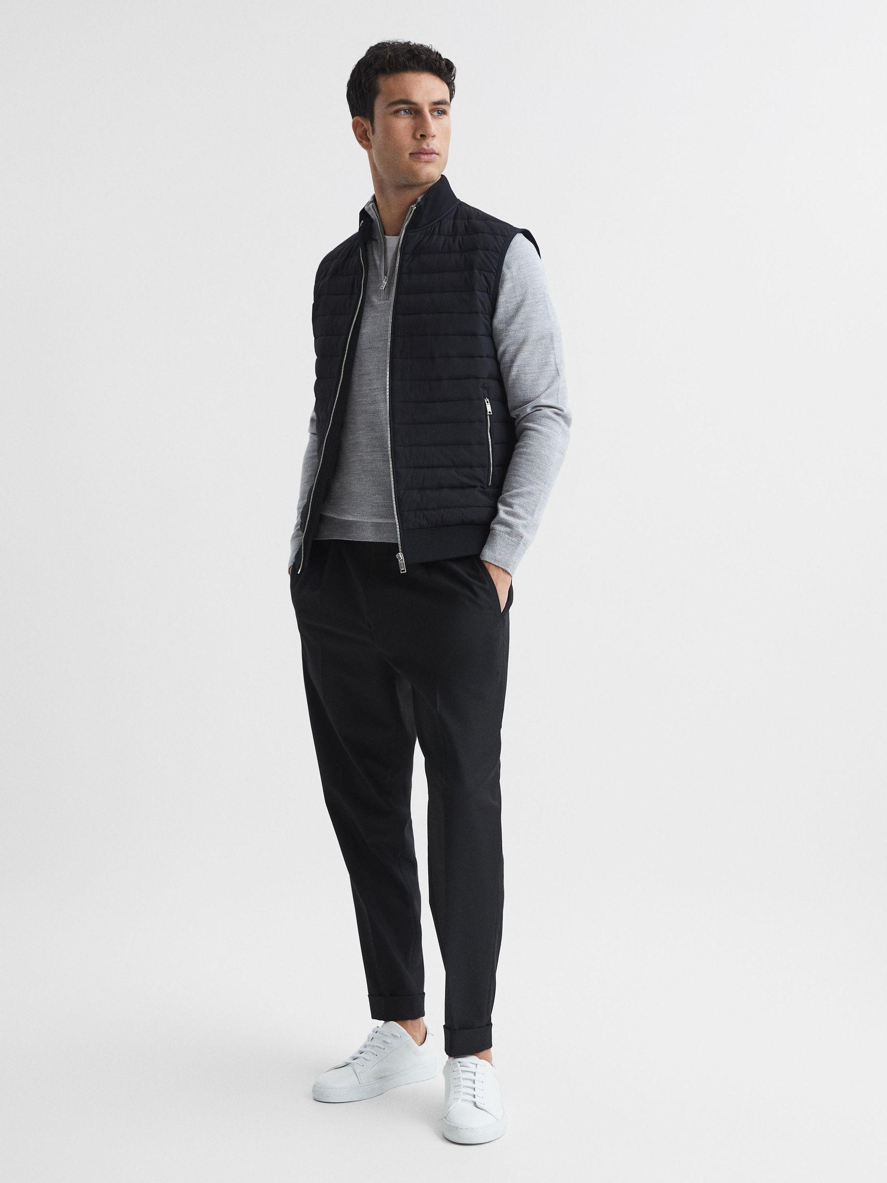 Hybrid Quilted Gilet in Black Product Image