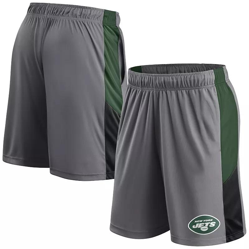 Men's Fanatics Gray New York Jets Primary Logo Shorts, Size: 5XL, Grey Product Image
