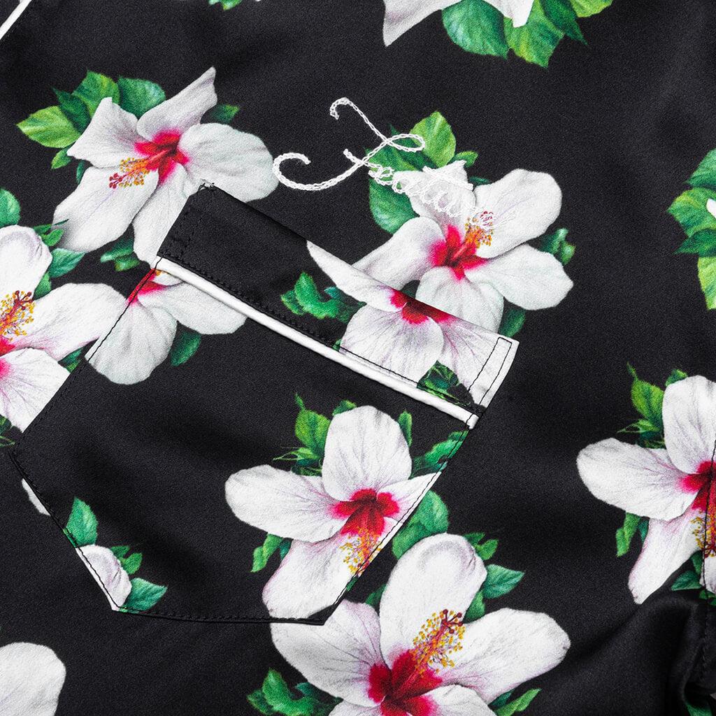 Howard Hawaiian Silk Shirt - Black Male Product Image