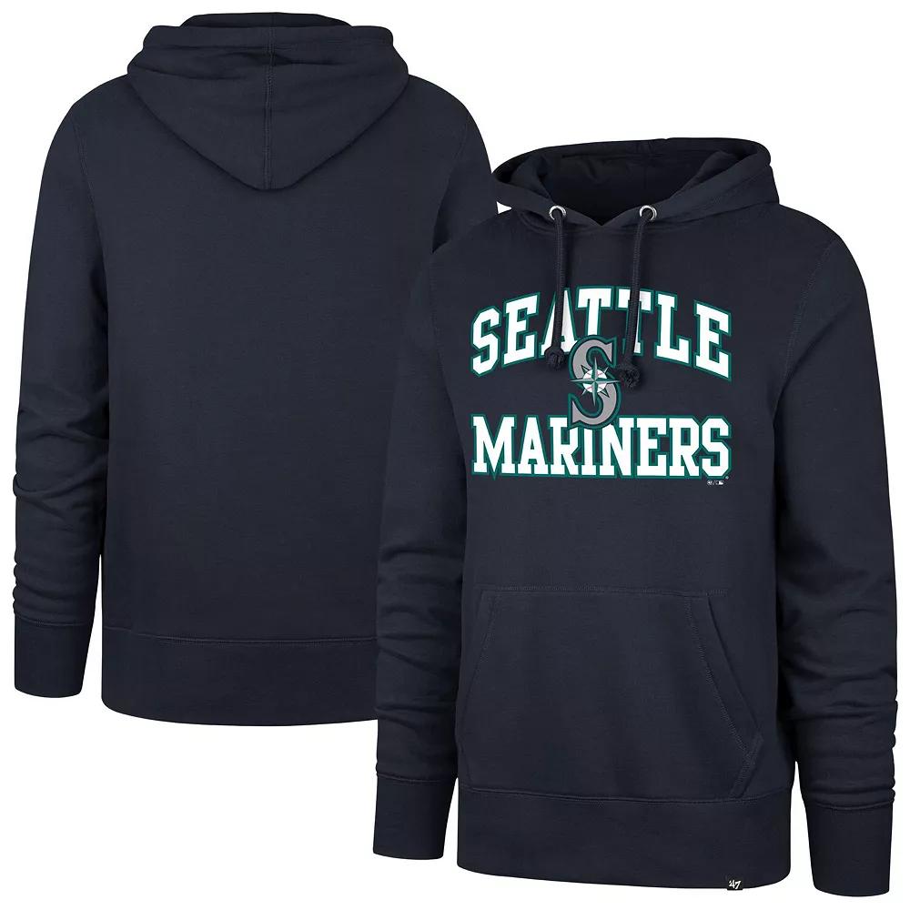 Men's '47  Navy Seattle Mariners Velocity Headline Pullover Hoodie, Size: Medium, Blue Product Image