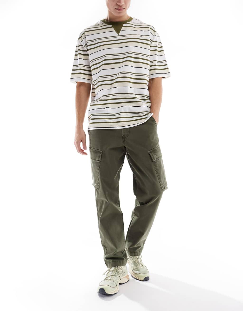 Levi's XX cargo tapered twill pants in mid green Product Image
