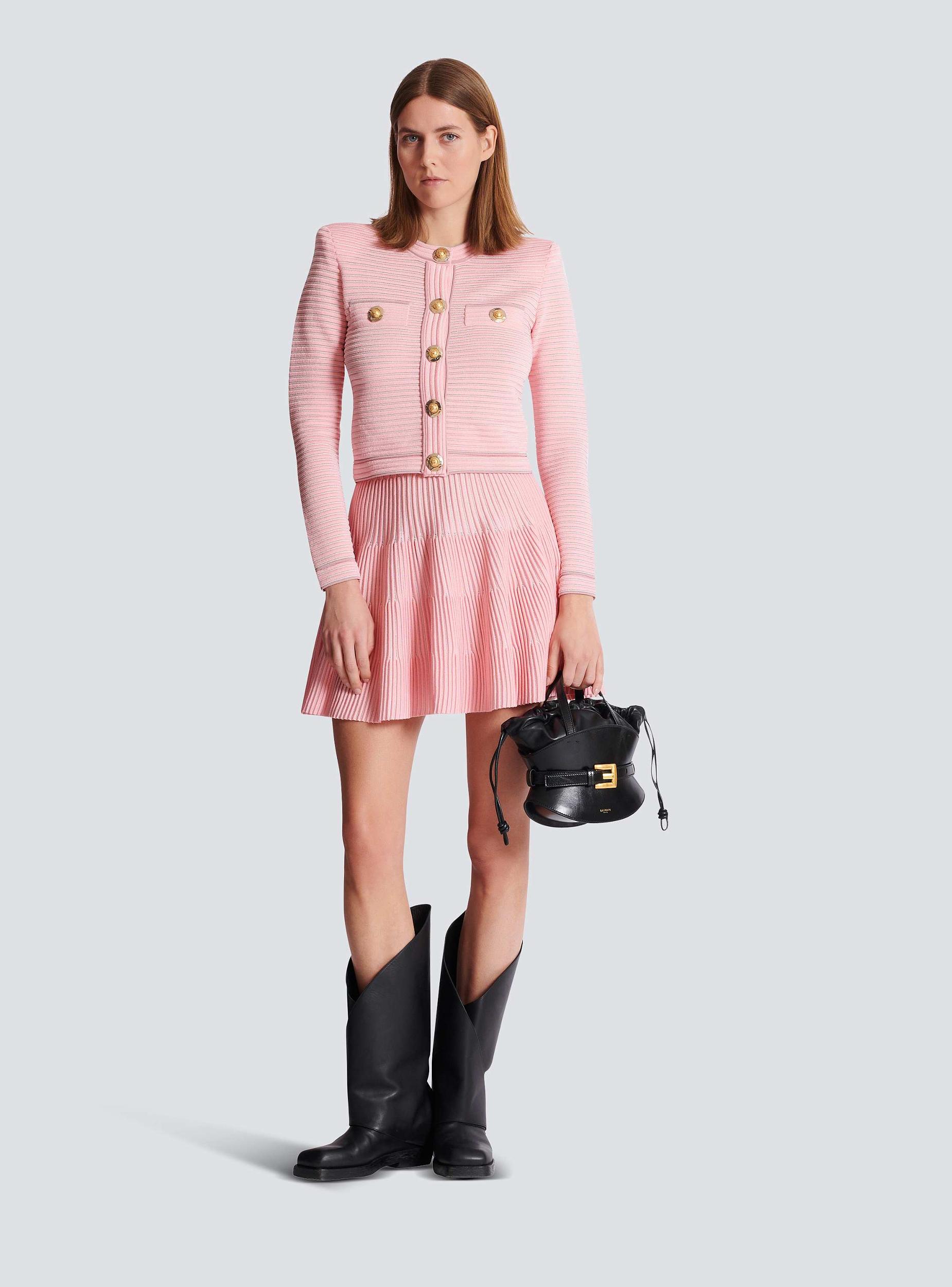 A-line textured knit skirt Product Image