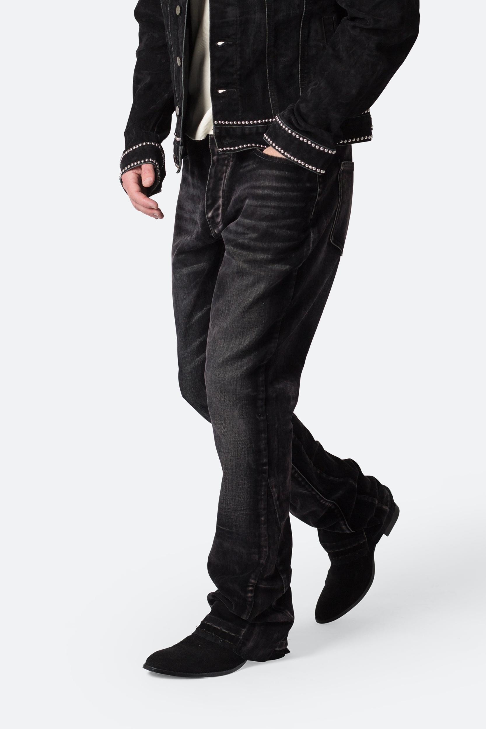 B576 Western Flare Denim - Black Product Image