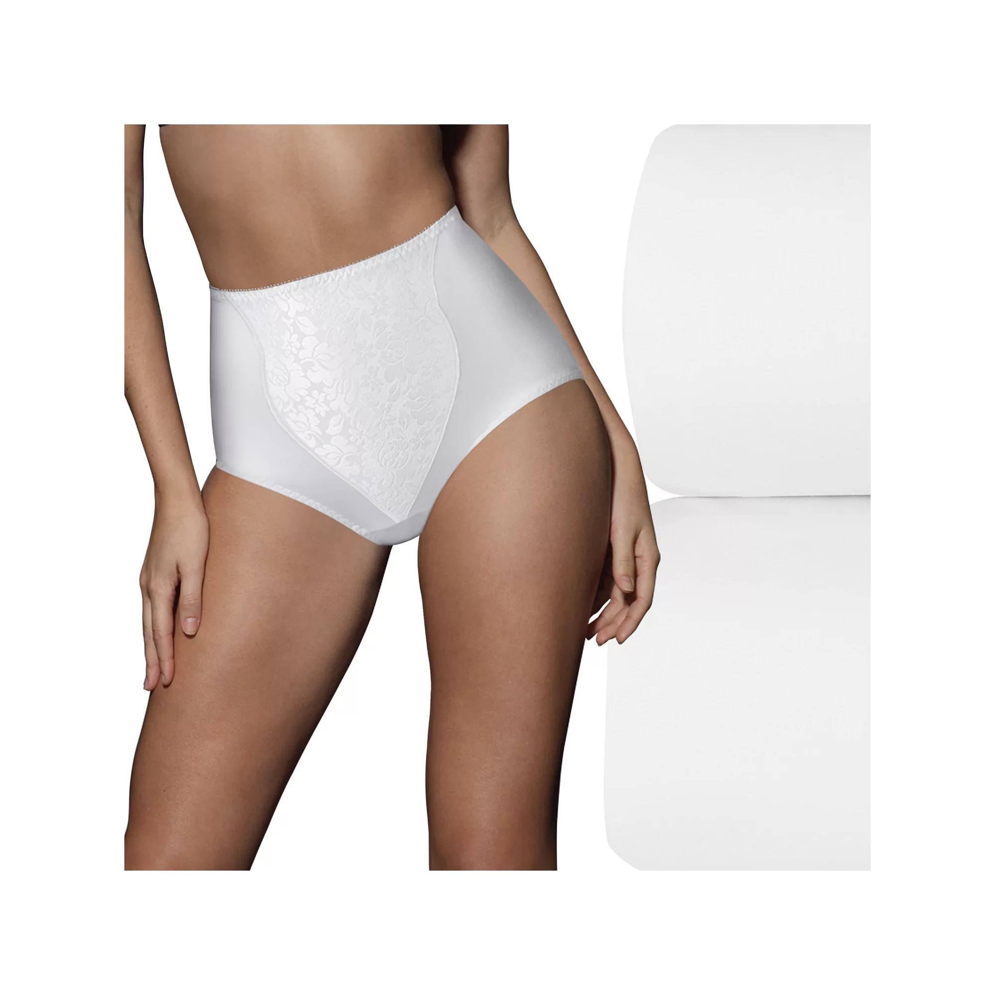 Bali 2-pack Double Support Light Control Shaping Brief Panty with Lace X372, Womens Product Image