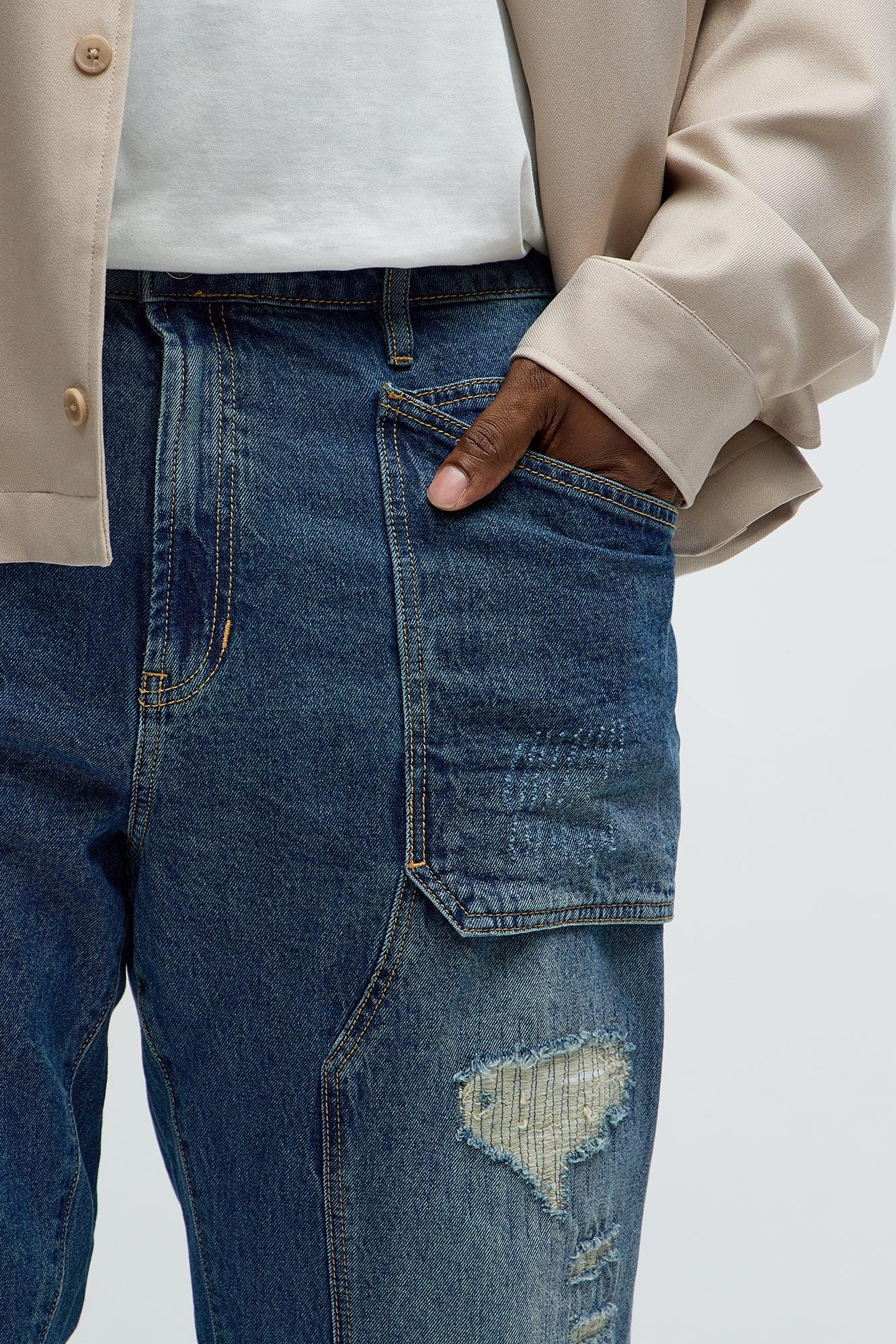 On The Job Carpenter Slim Jeans - Medium Blue Wash Male Product Image