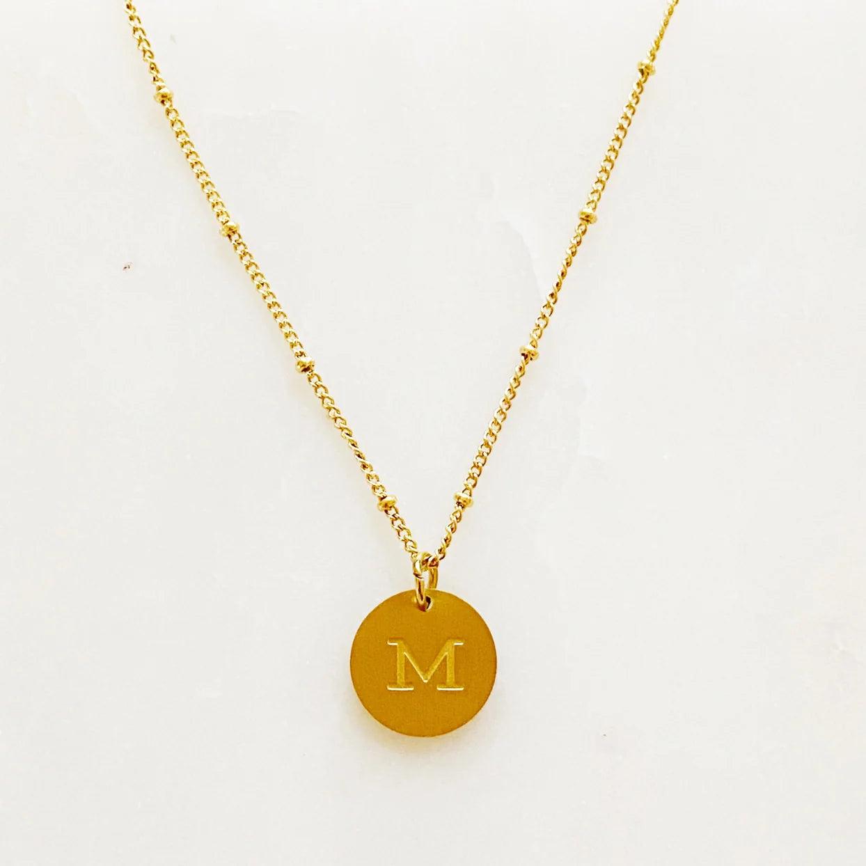Round Initial Necklace Product Image