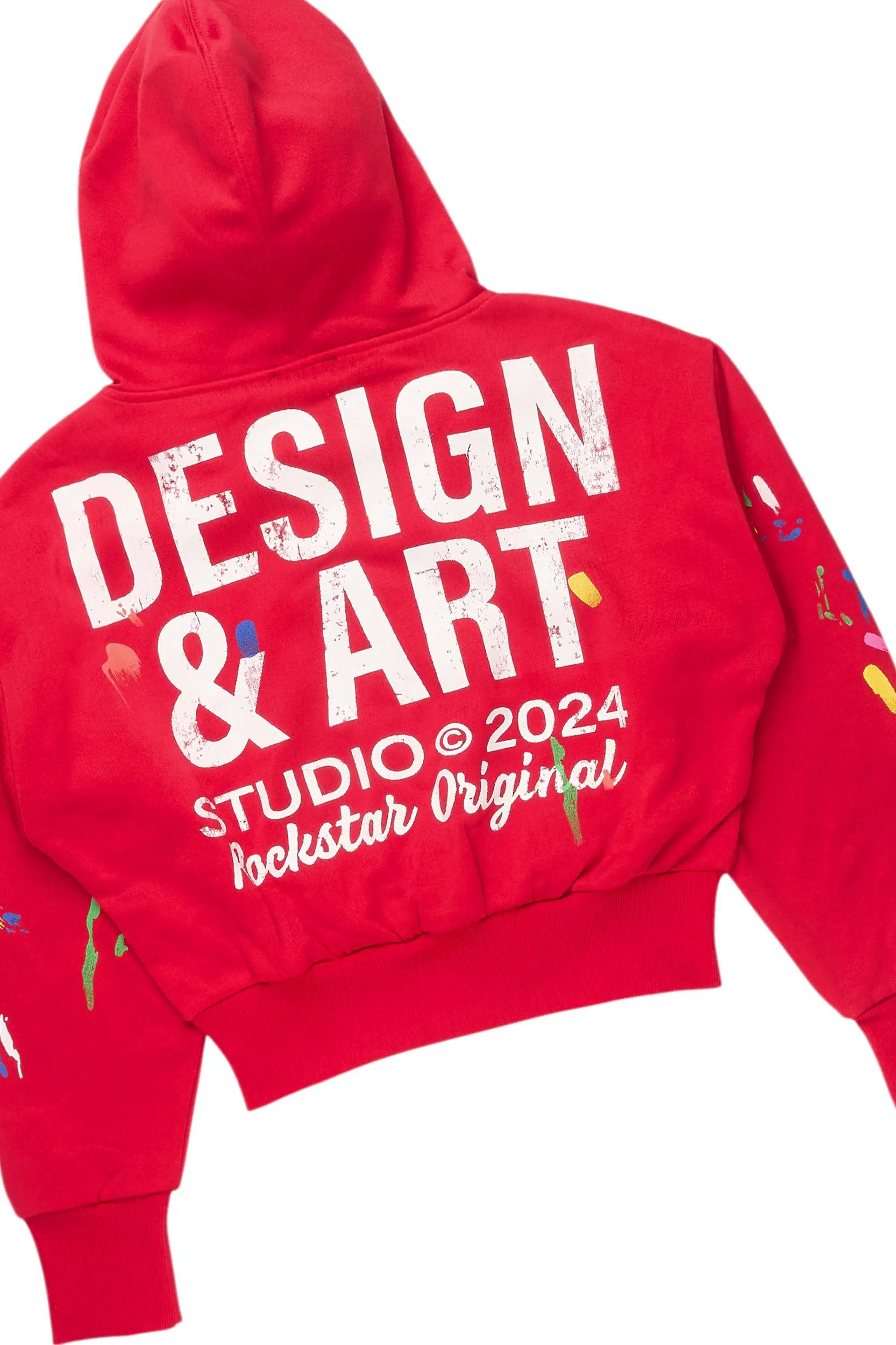 Kristiane Red Crop Super Stacked Trackset Female Product Image