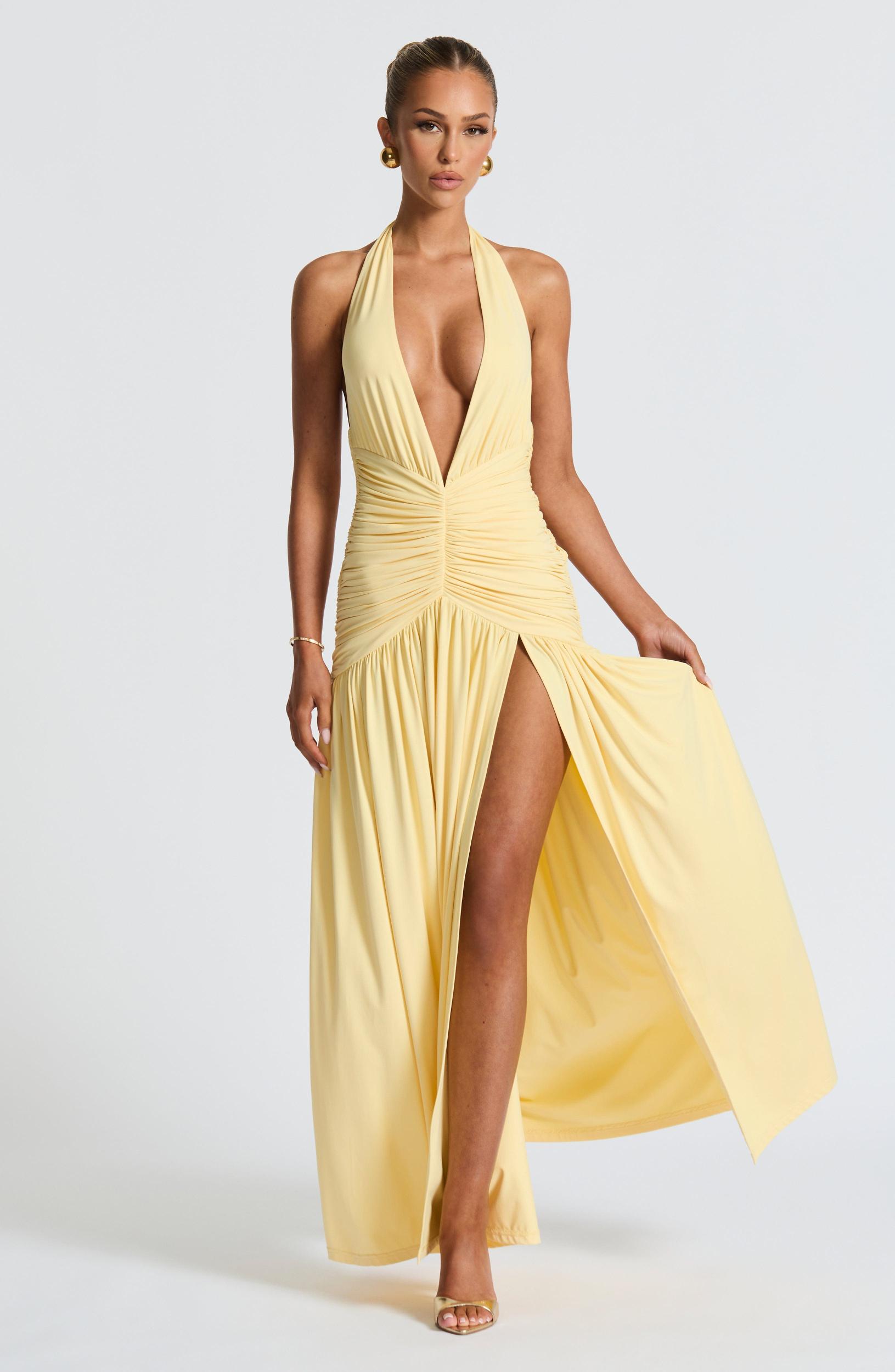 Melania Maxi Dress - Lemon Product Image