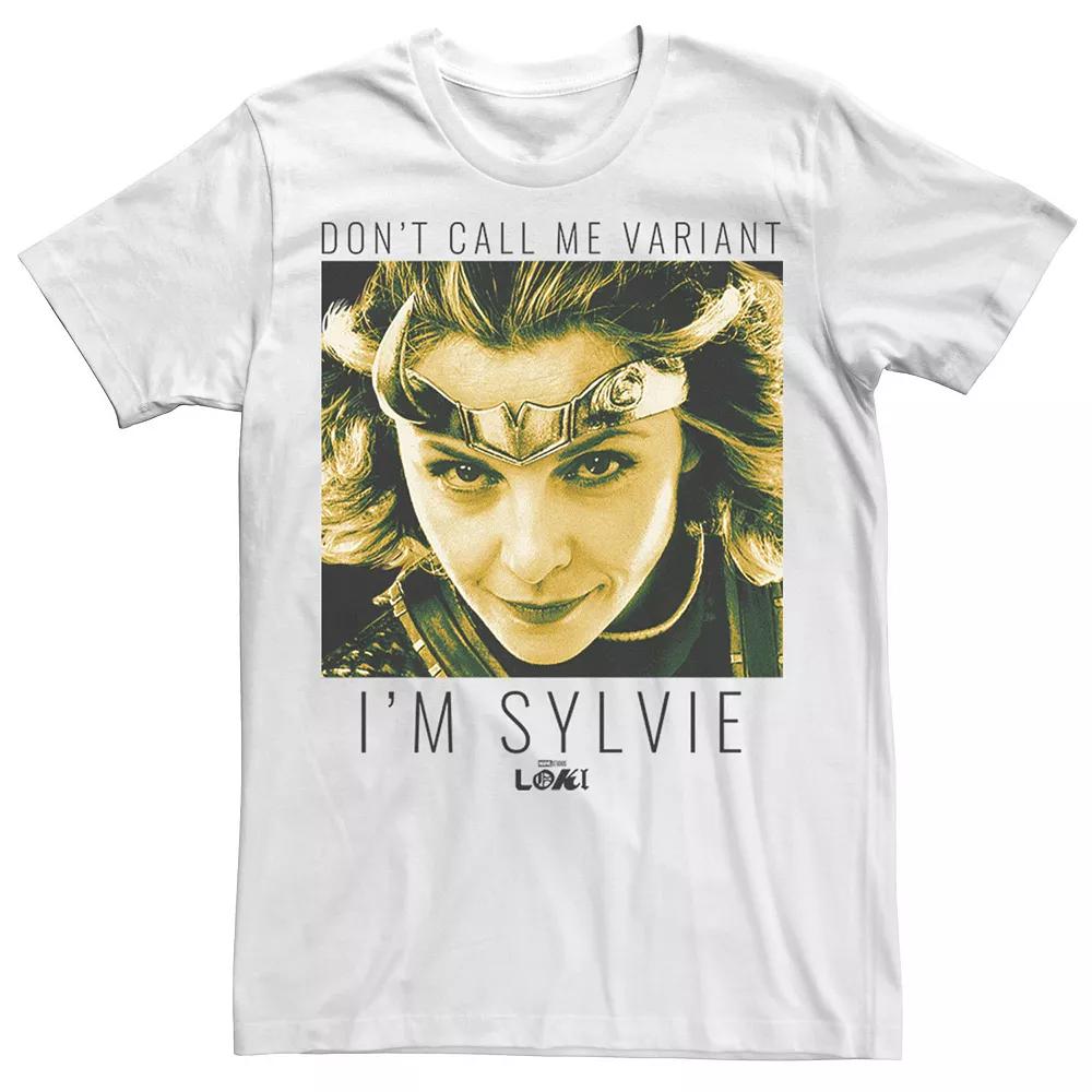 Men's Marvel Loki Don't Call Me A Variant I'm Sylvie Tee, Size: XS, White Product Image