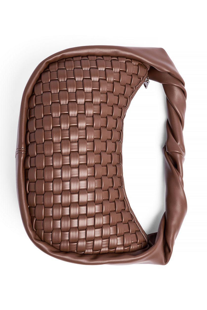 Twisted Handle Woven Handbag Product Image