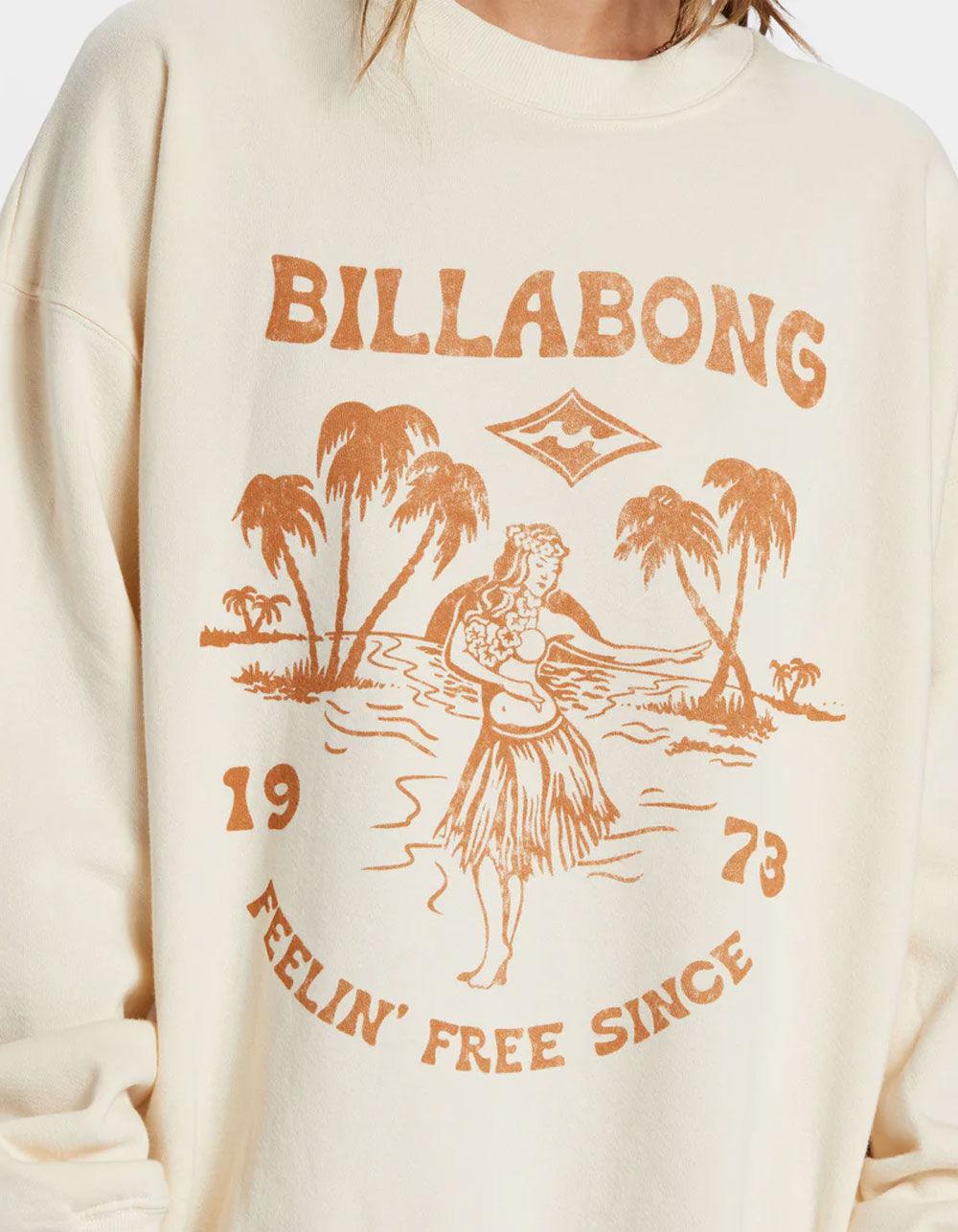 BILLABONG Ride In Womens Oversized Crewneck Sweatshirt - CREAM Product Image