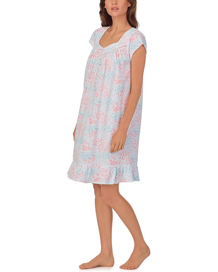 Women's Eileen West Cap Sleeve Cotton Knit Short Gown Product Image