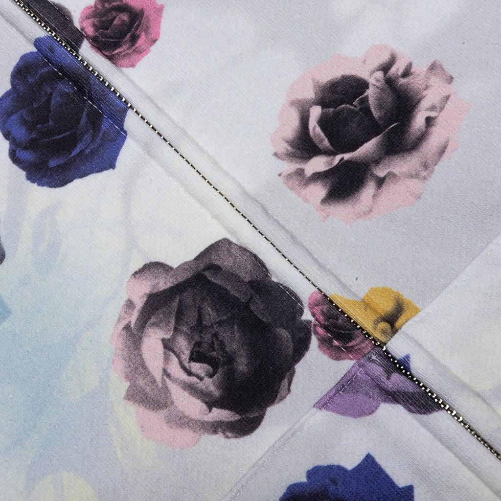 Floral Camo Shark Relaxed Fit Full Zip Hoodie - Ivory Male Product Image