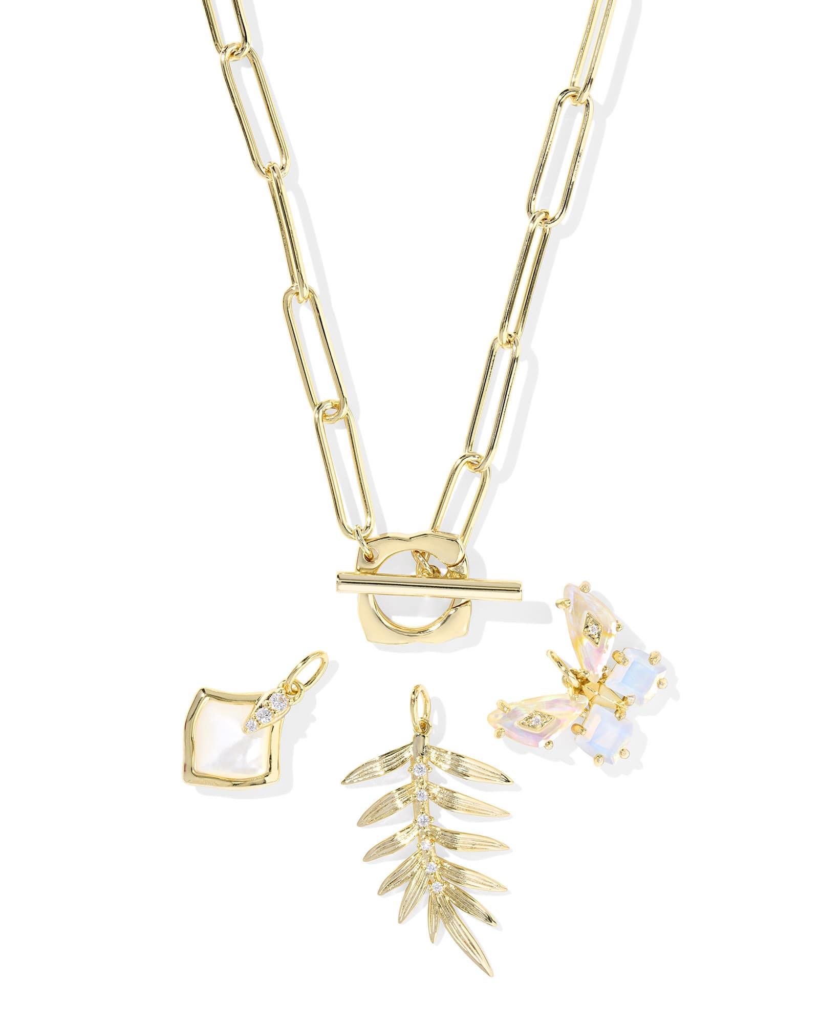 Bianca Butterfly Gold Charm Necklace Product Image
