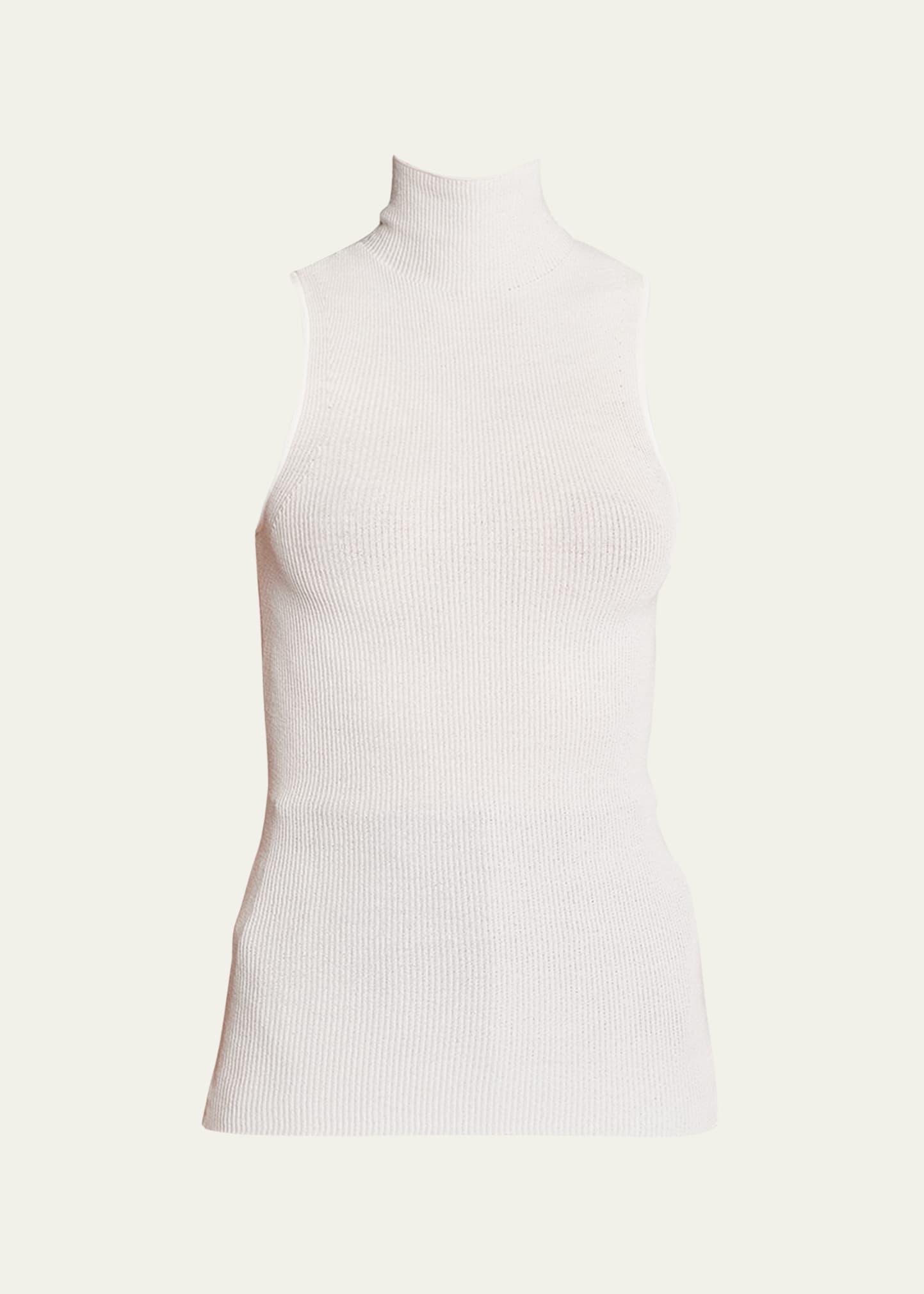 Matte Viscose Knit Ribbed Top Product Image