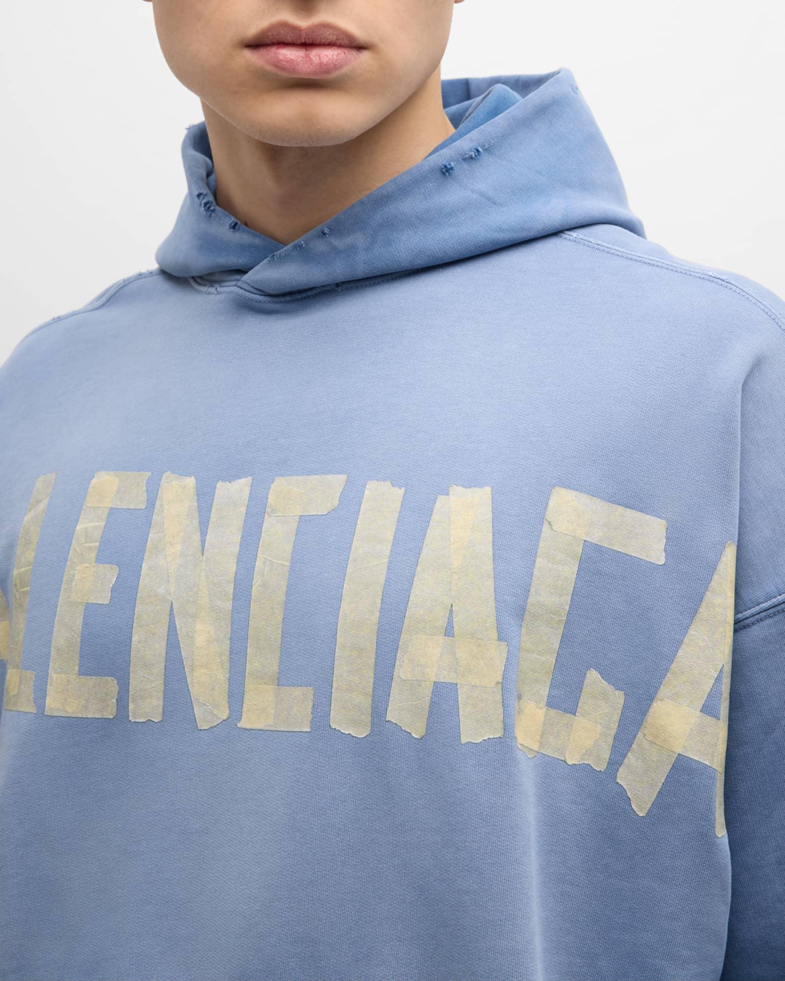 Men's Tape Type Ripped Pocket Hoodie Large Fit Product Image