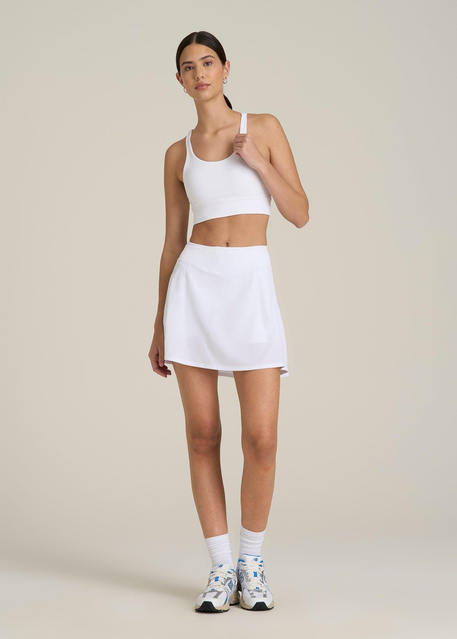 Women's Balance Crisscross Sports Bra for Tall Women in Bright White Female Product Image