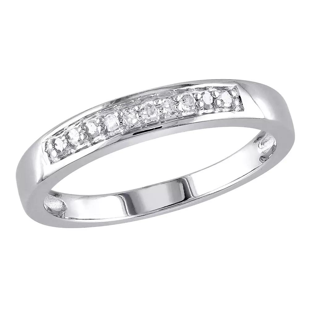 Stella Grace Sterling Silver 1/10 Carat T.W. Diamond Wedding Ring, Women's,  Product Image