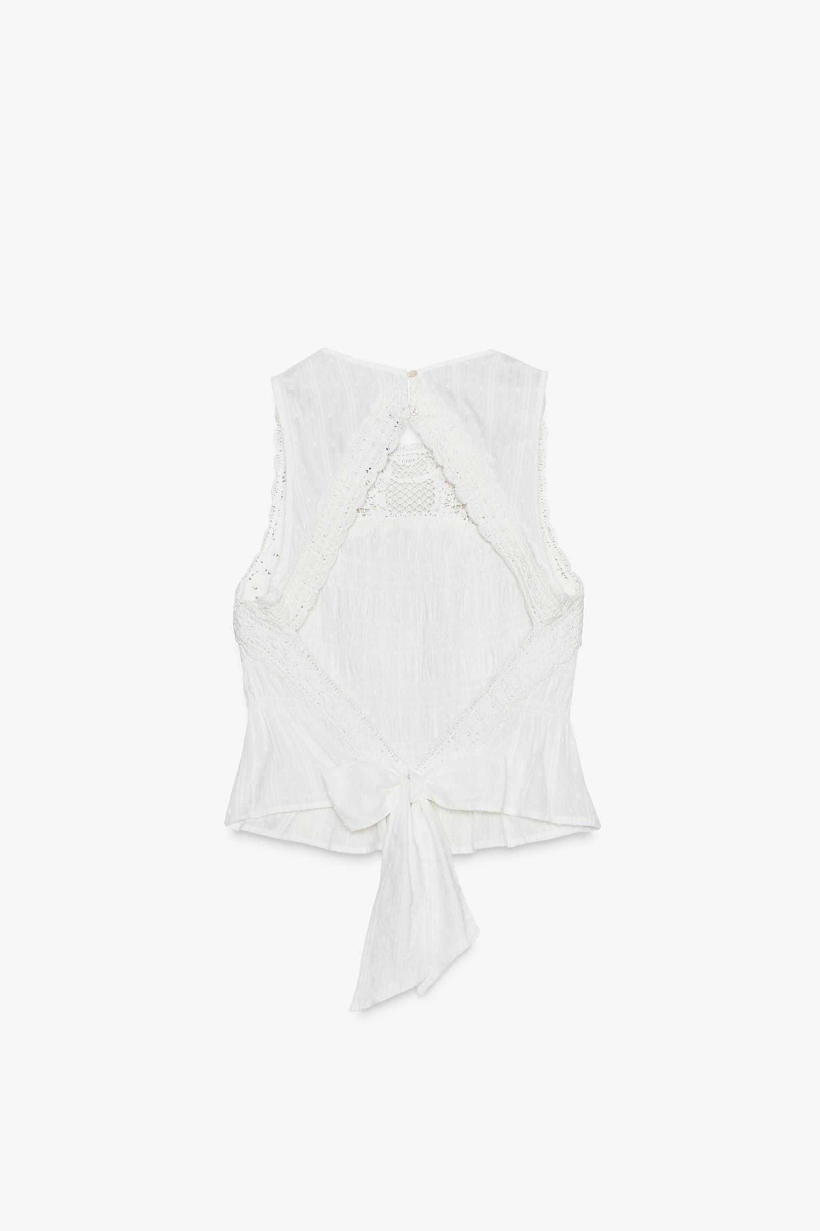 OPEN BACK CROCHET COMBINATION TOP Product Image