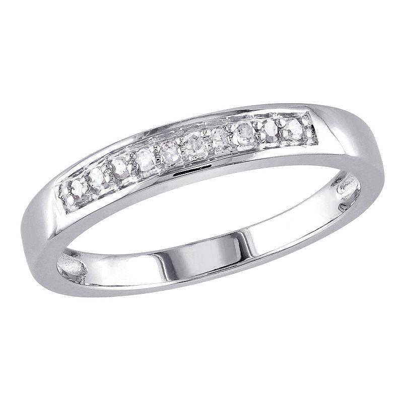 Stella Grace Sterling Silver 1/10 Carat T.W. Diamond Wedding Ring, Women's,  Product Image