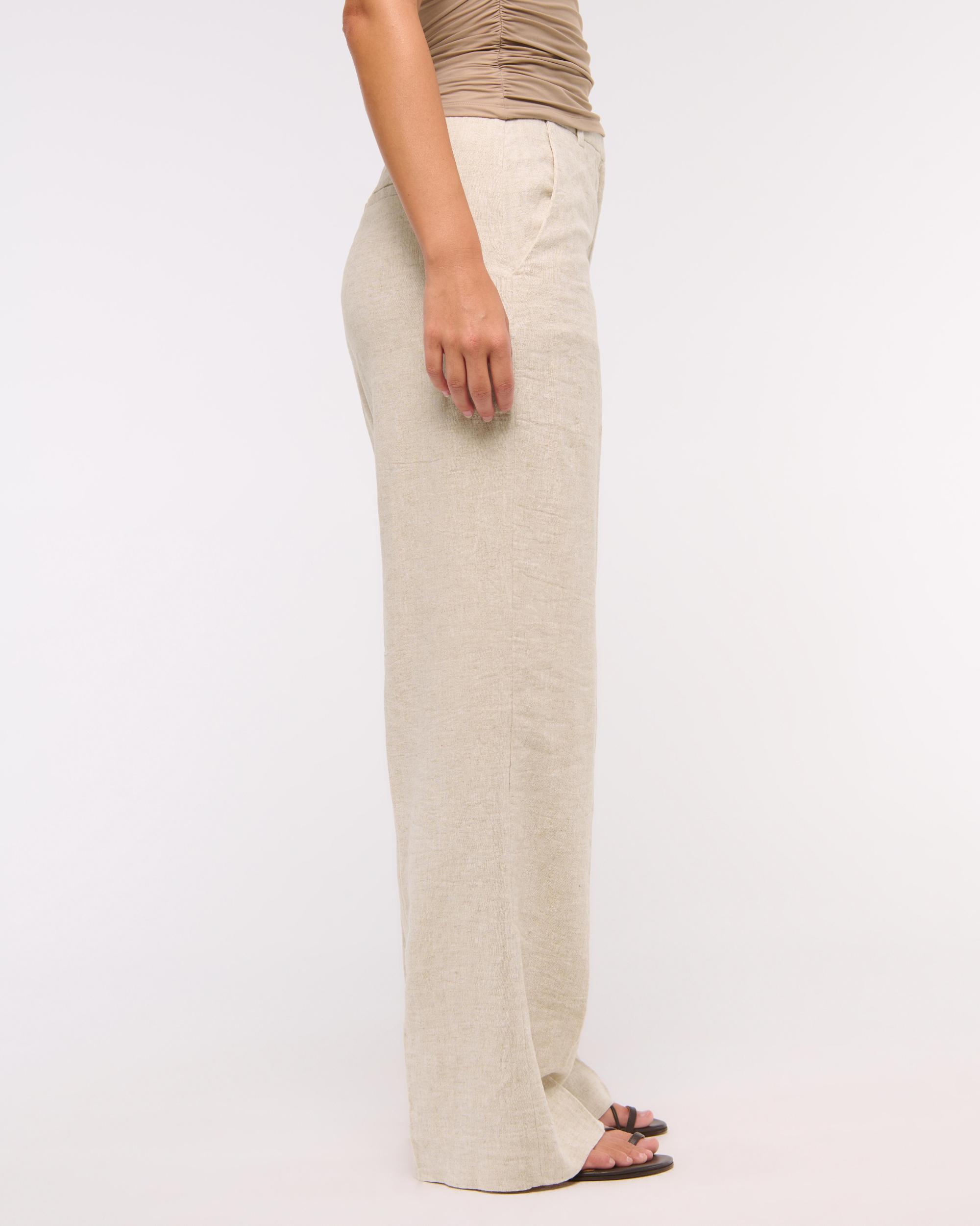 Curve Love Tailored Linen-Blend Wide Leg Pant Product Image