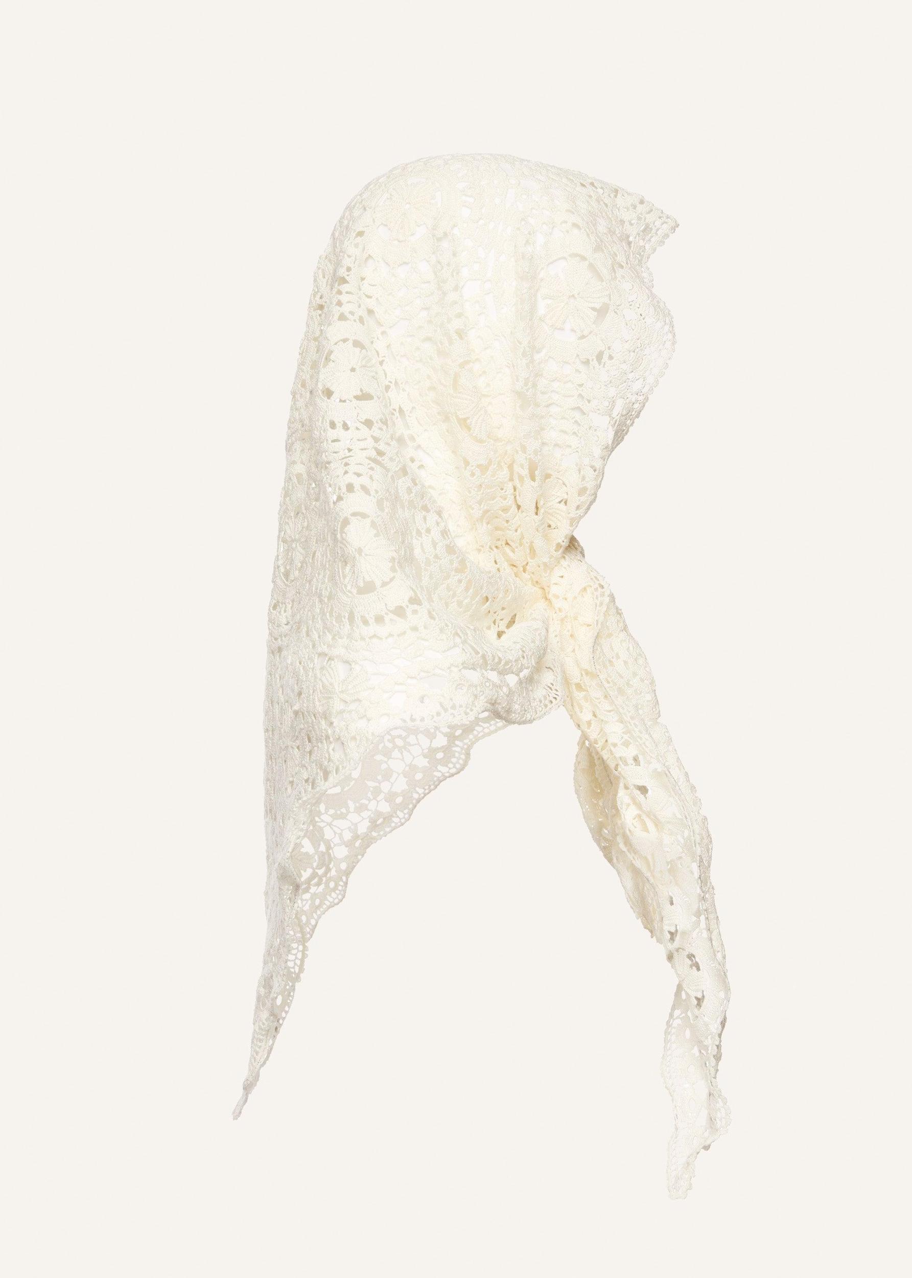 XL crochet scarf in cream Product Image