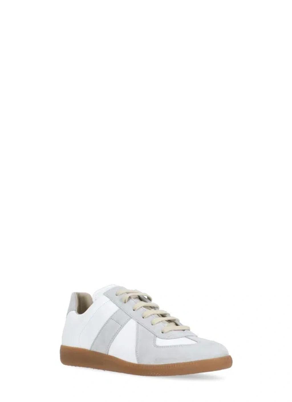 MAISON MARGIELA Replica Leather And Suede Sneakers In White Product Image