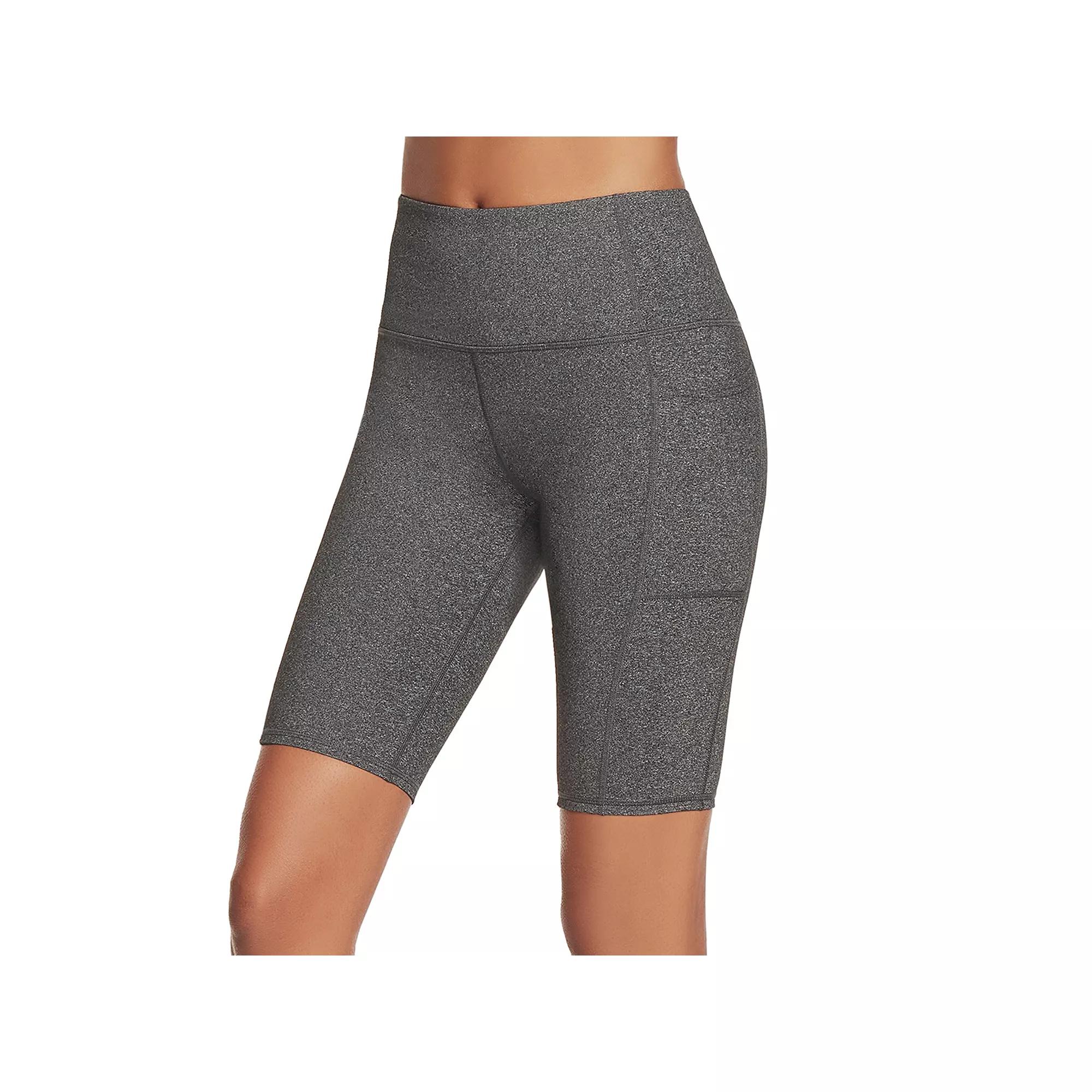 Women's Skechers® GOWALK™ GOFLEX™ High-Waisted Bike Shorts, Size: Large, Grey Gray Product Image