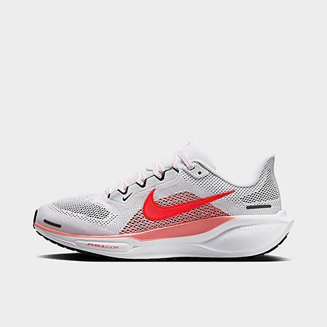Nike Womens Pegasus 41 Running Shoes in White/Bright Crimson/Magic Ember Product Image