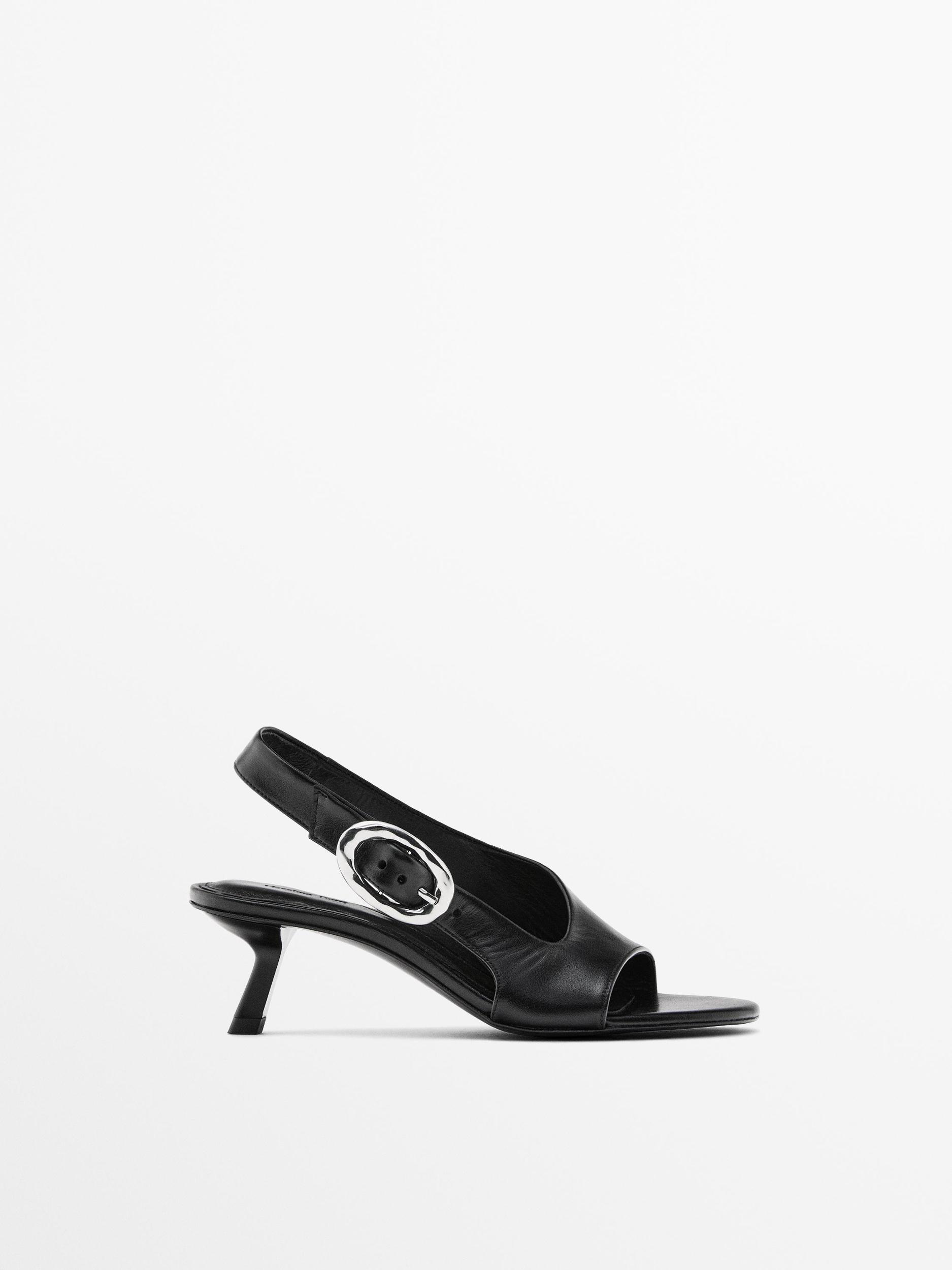 High-heel sandals with buckle Product Image