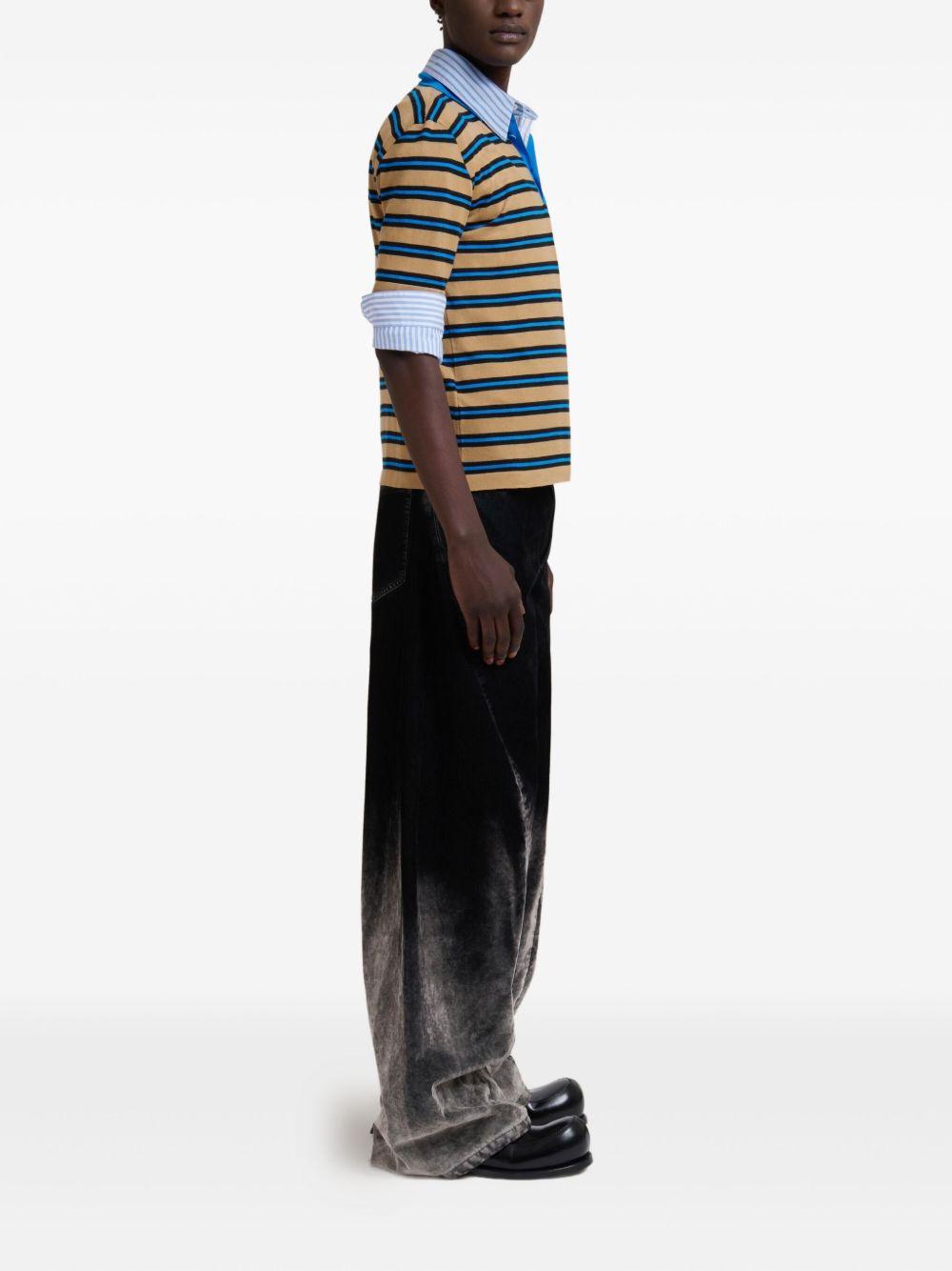 striped button-up shirt Product Image