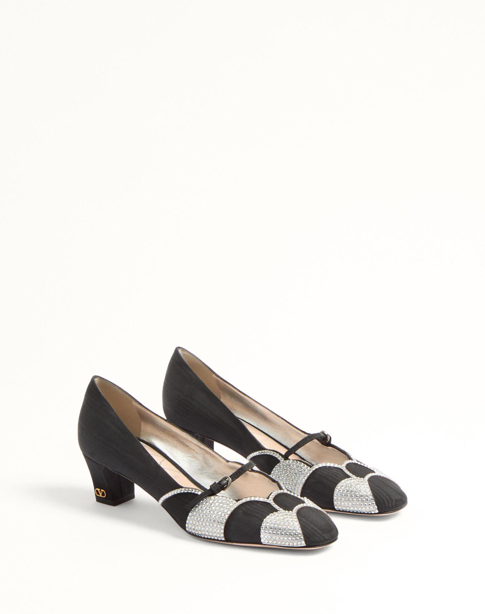 Bowow Pumps In Moirè Fabric With Crystals 45Mm Product Image