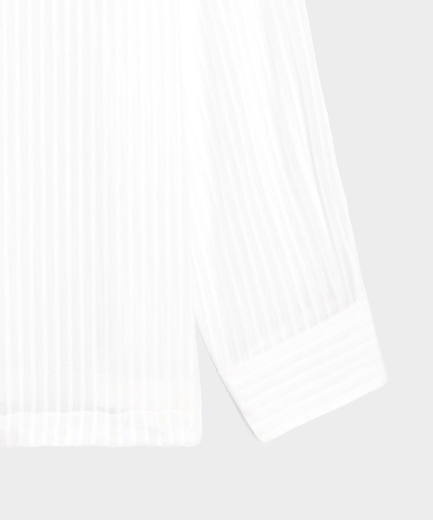 Relaxed Cotton-Silk Band Collar Shirt Product Image