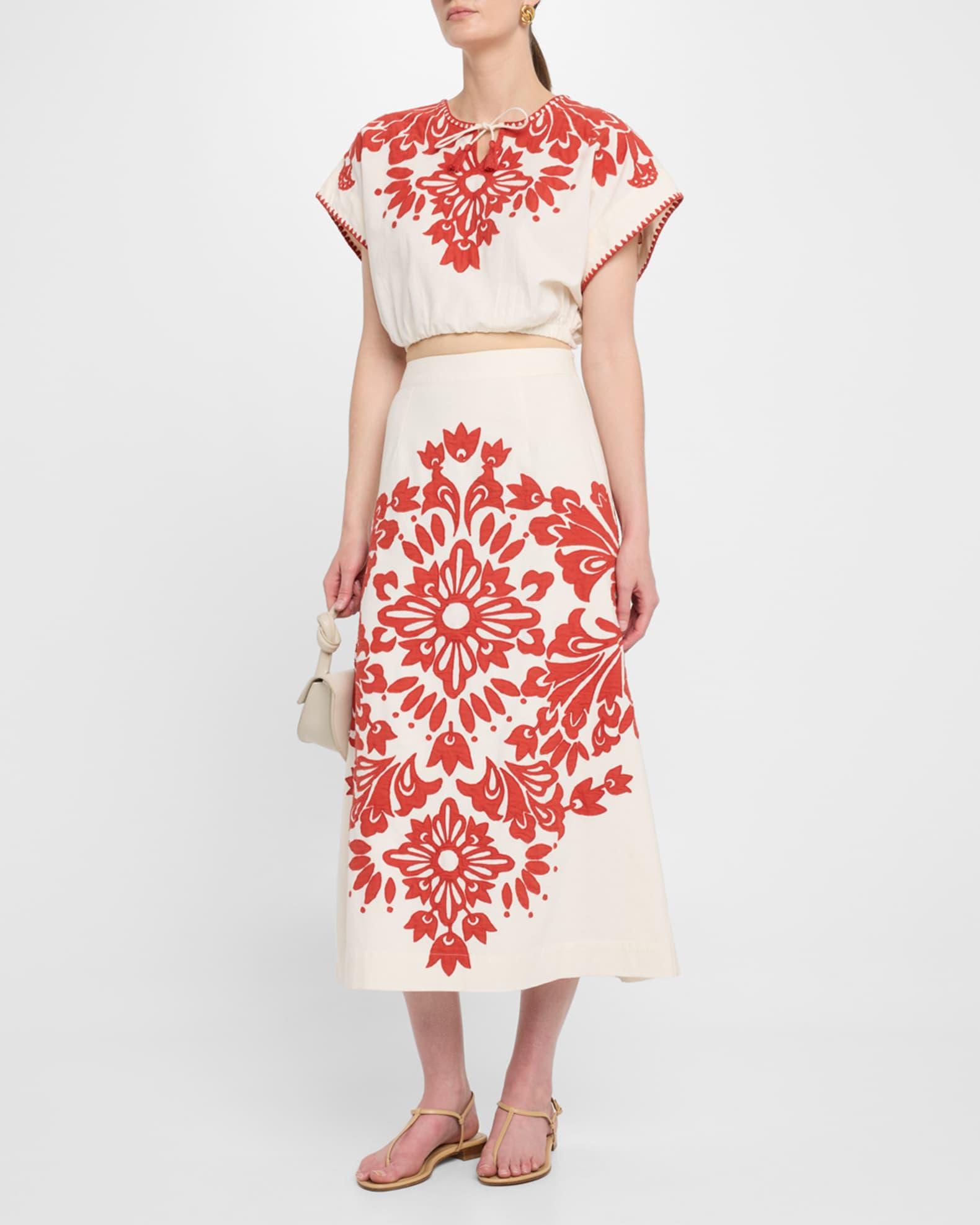 Liliana Appliqué Midi Skirt Product Image