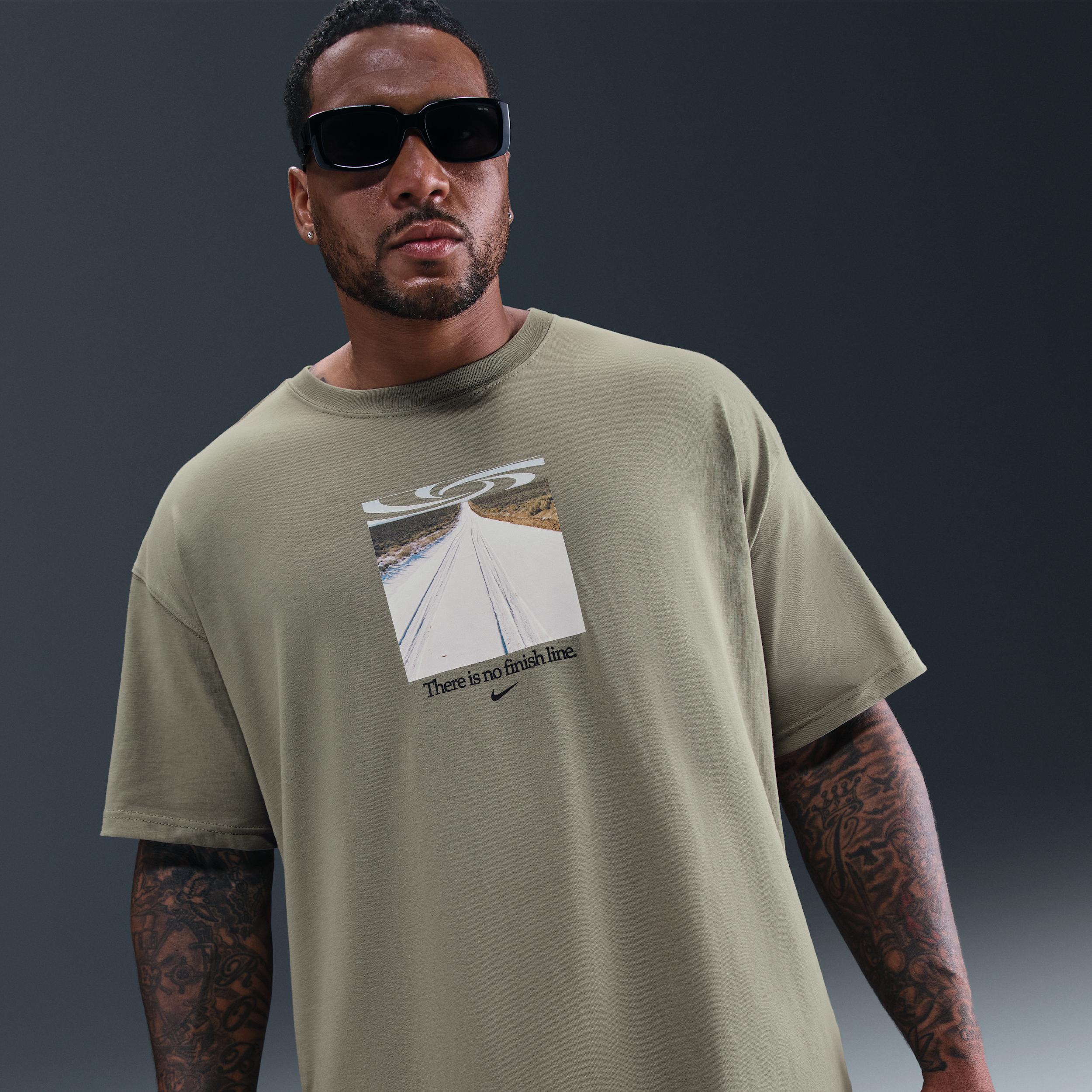 Nike Mens Nike NSW M90 Open T-Shirt - Mens Light Army Product Image