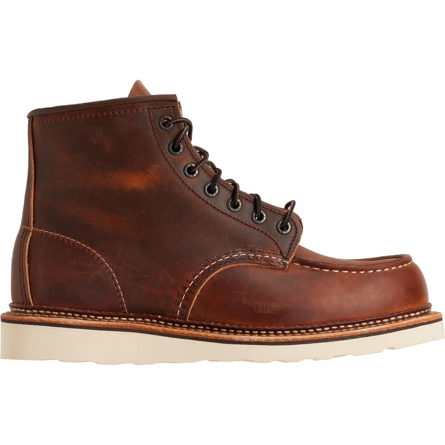 Red Wing 6” Classic Moc-Toe Boots - Leather, Factory 2nds (For Men) Product Image