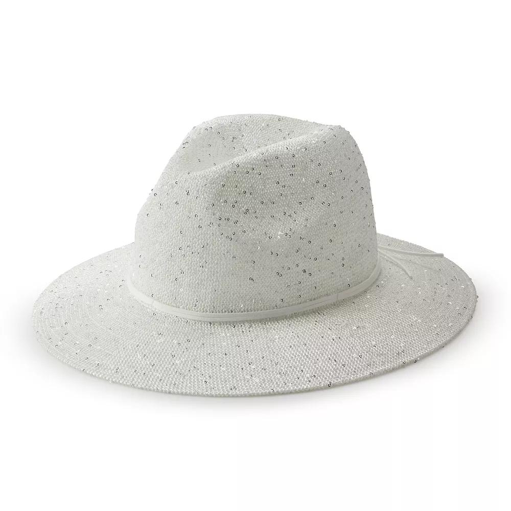 Womens Sonoma Goods For Life Sequin Knit Fedora Product Image