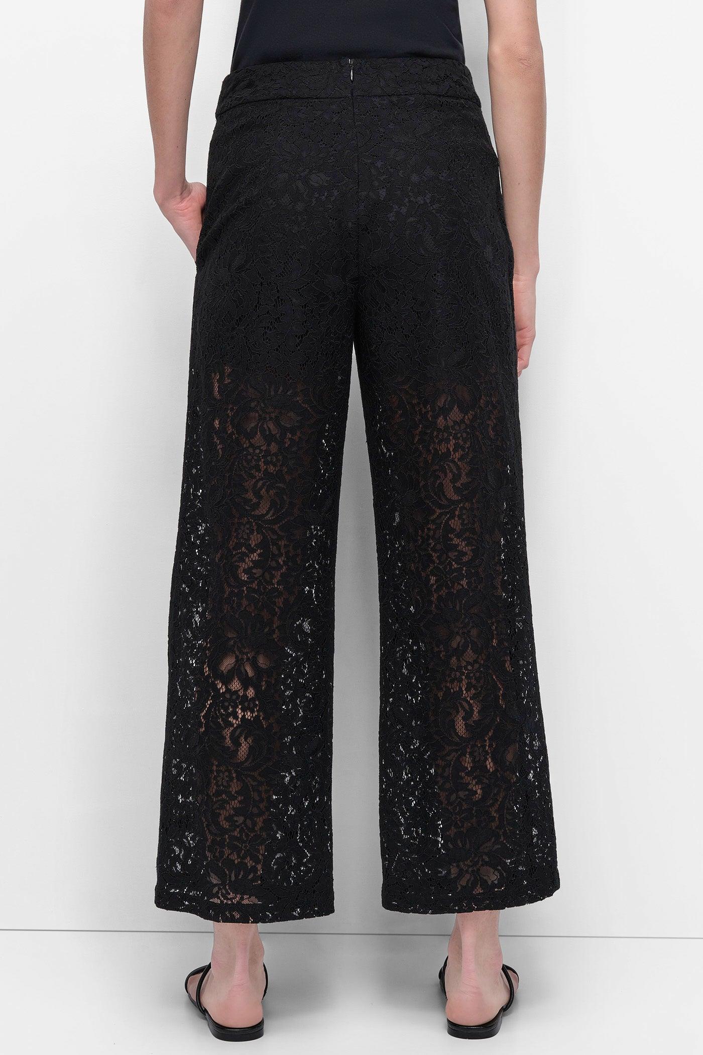CROPPED LACE STRAIGHT LEG TROUSER Product Image