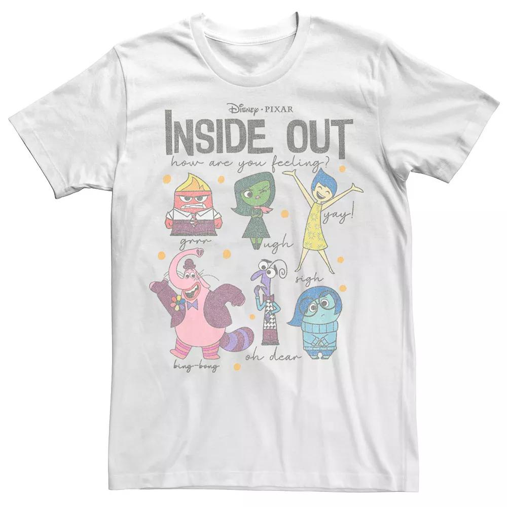 Disney / Pixar's Inside Out Men's How Are You Feeling Group Shot Tee, Size: Medium, White Product Image