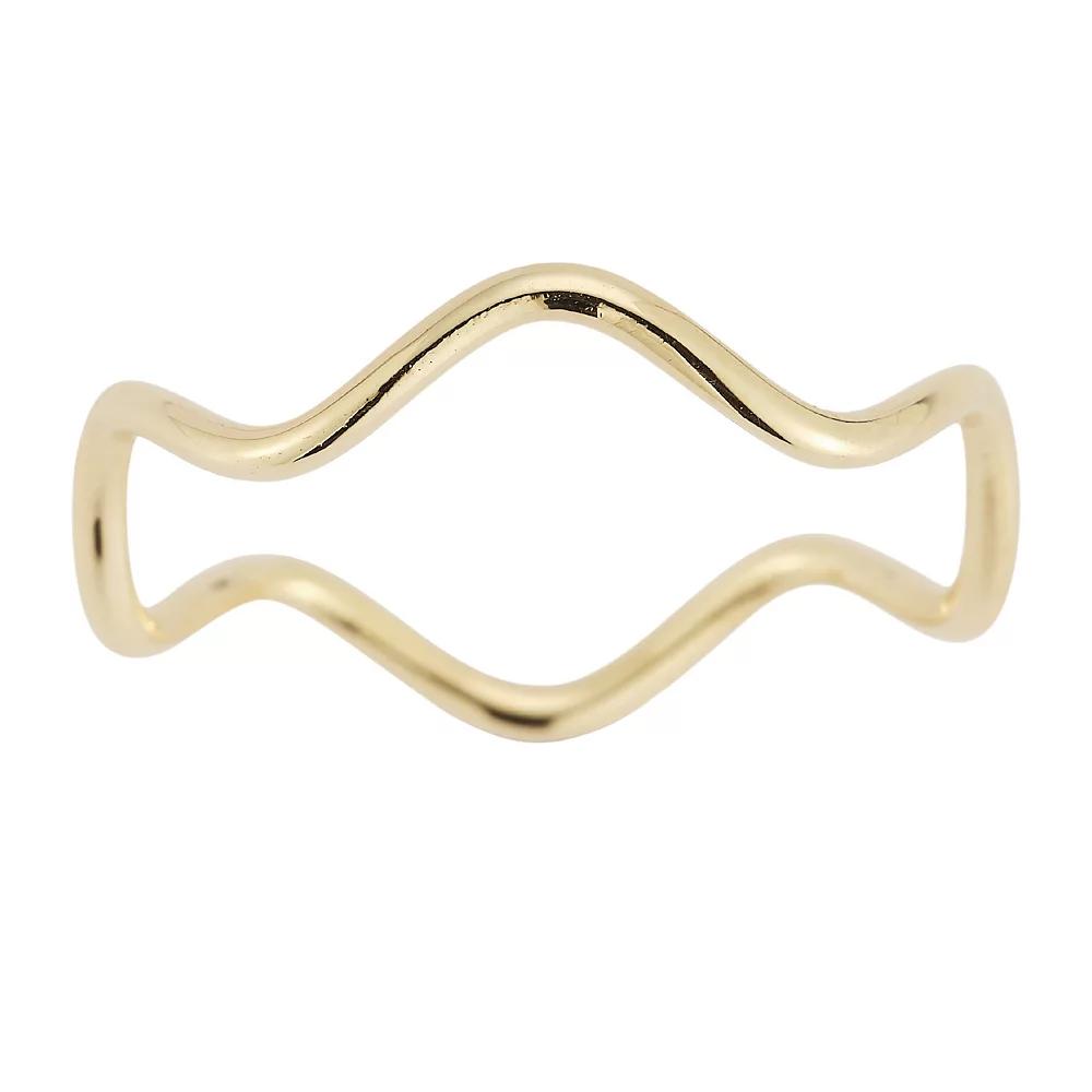 LUMINOR GOLD 14k Gold Zigzag Ring, Women's, Size: 7 Product Image