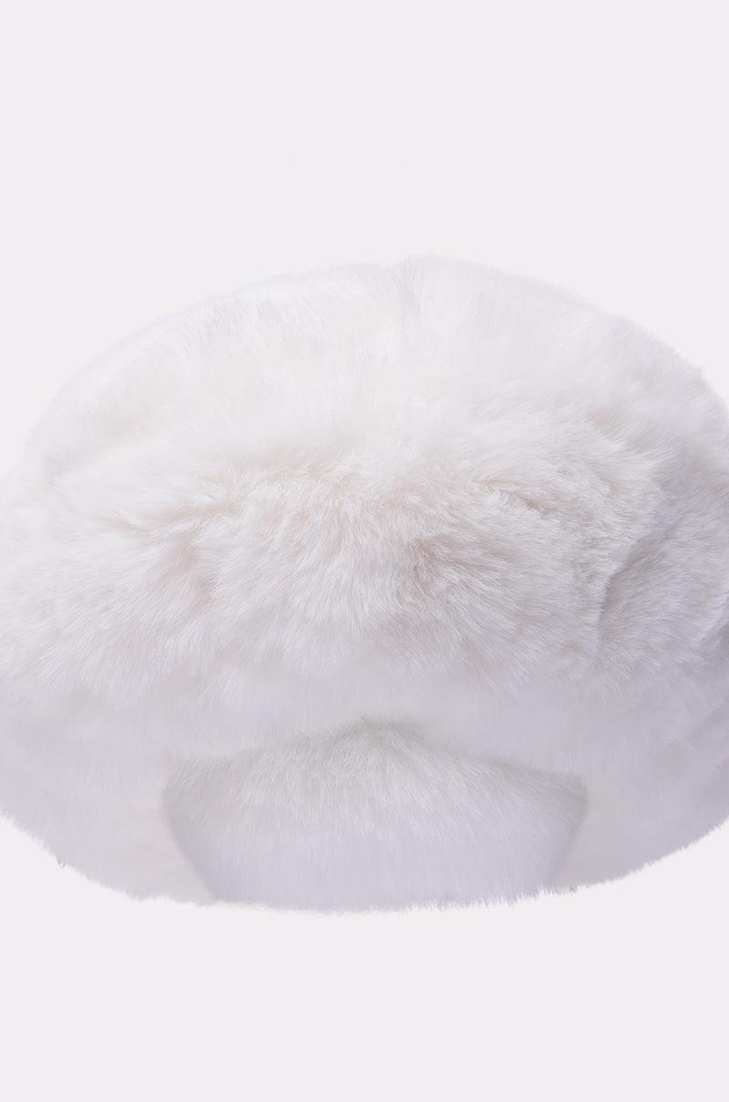 LUXE JENNY FAUX FUR HEADBAND IN WHITE Product Image