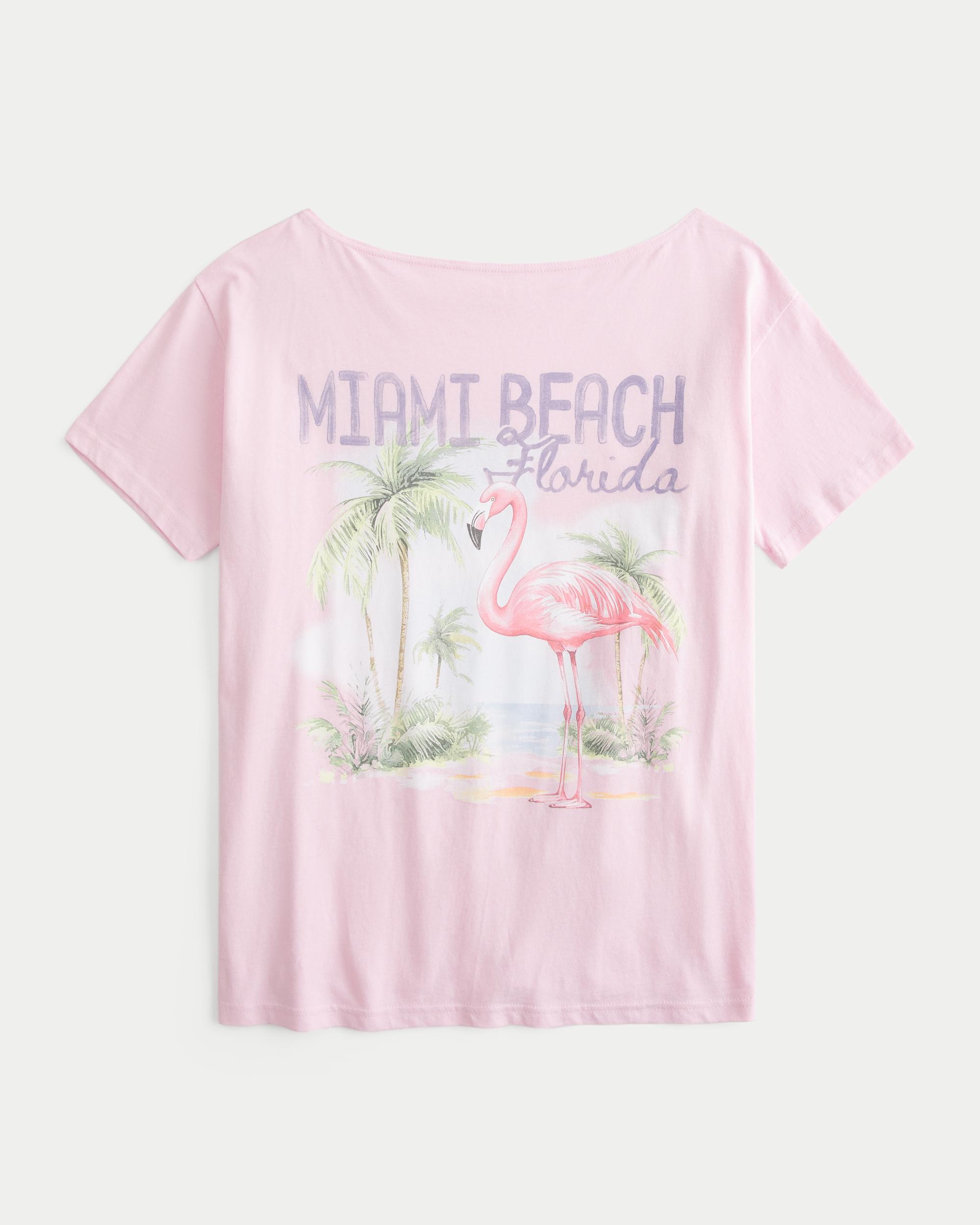 Oversized Off-the-Shoulder Kauai Graphic Tee Product Image