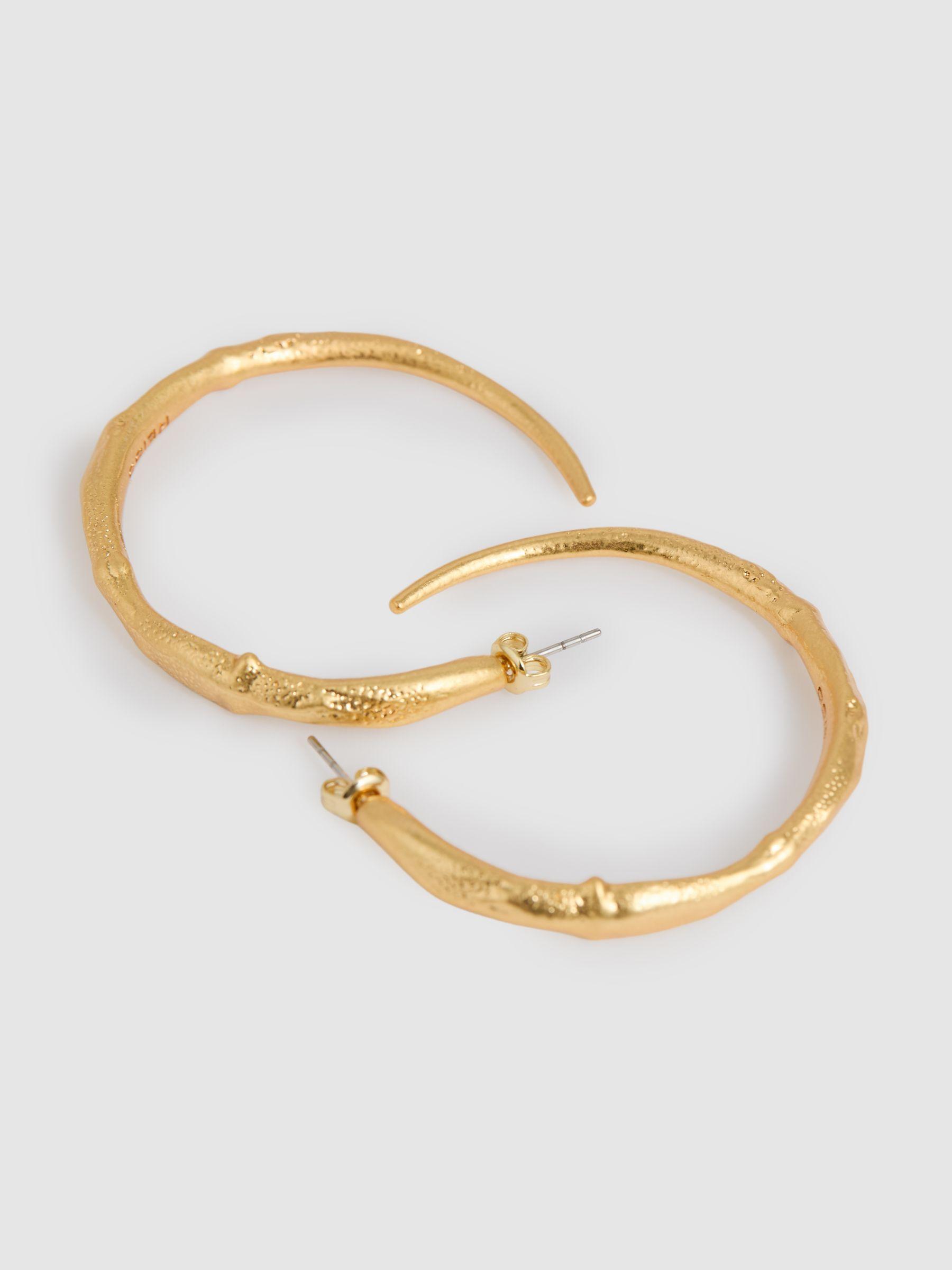 Molten Hoop Earrings in Gold Tone Product Image