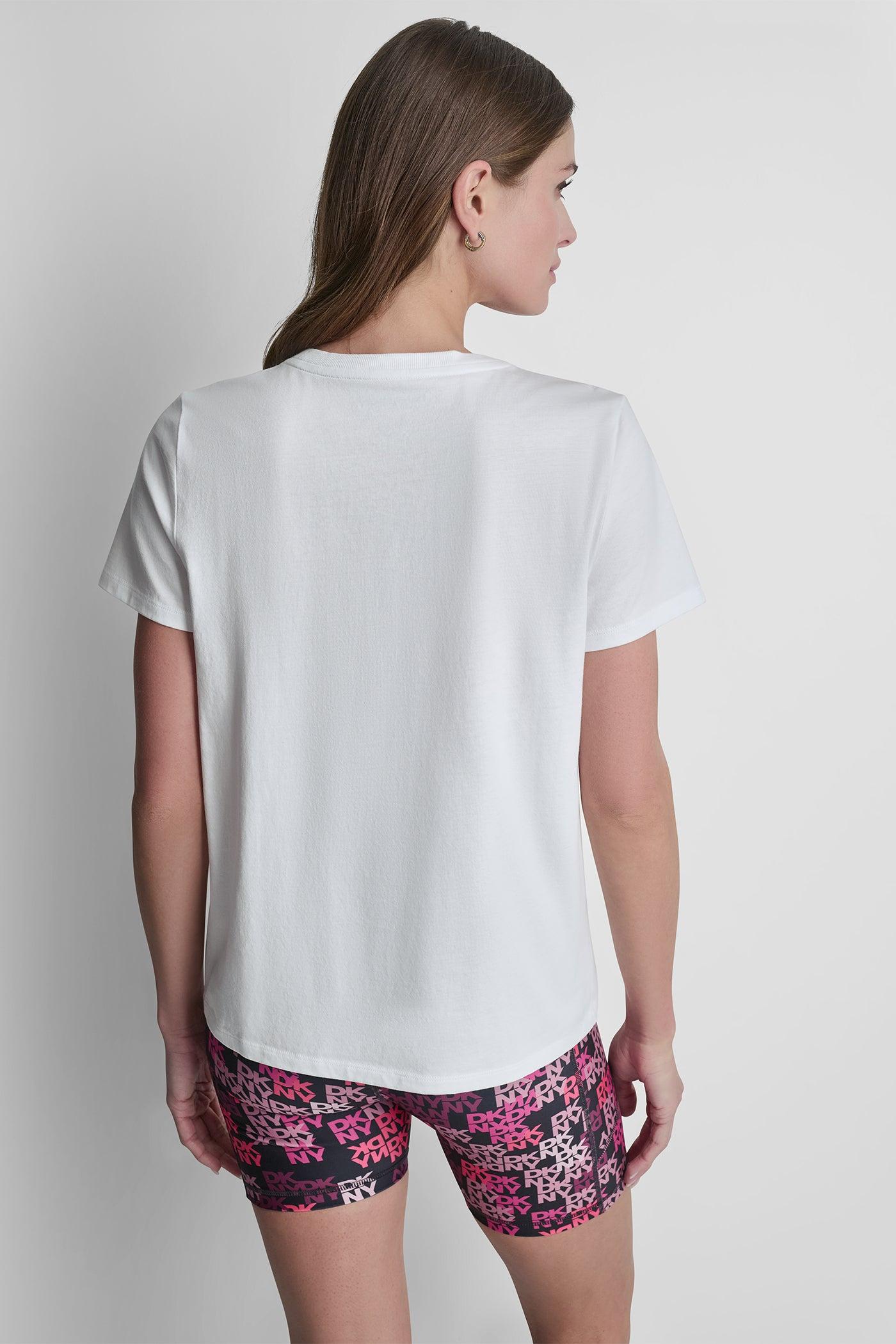 DKNY CAMO MIXED MEDIA LOGO TEE Product Image