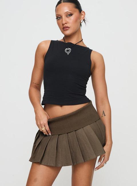 Fantasies Pleated Mini Skort Grey Product Image