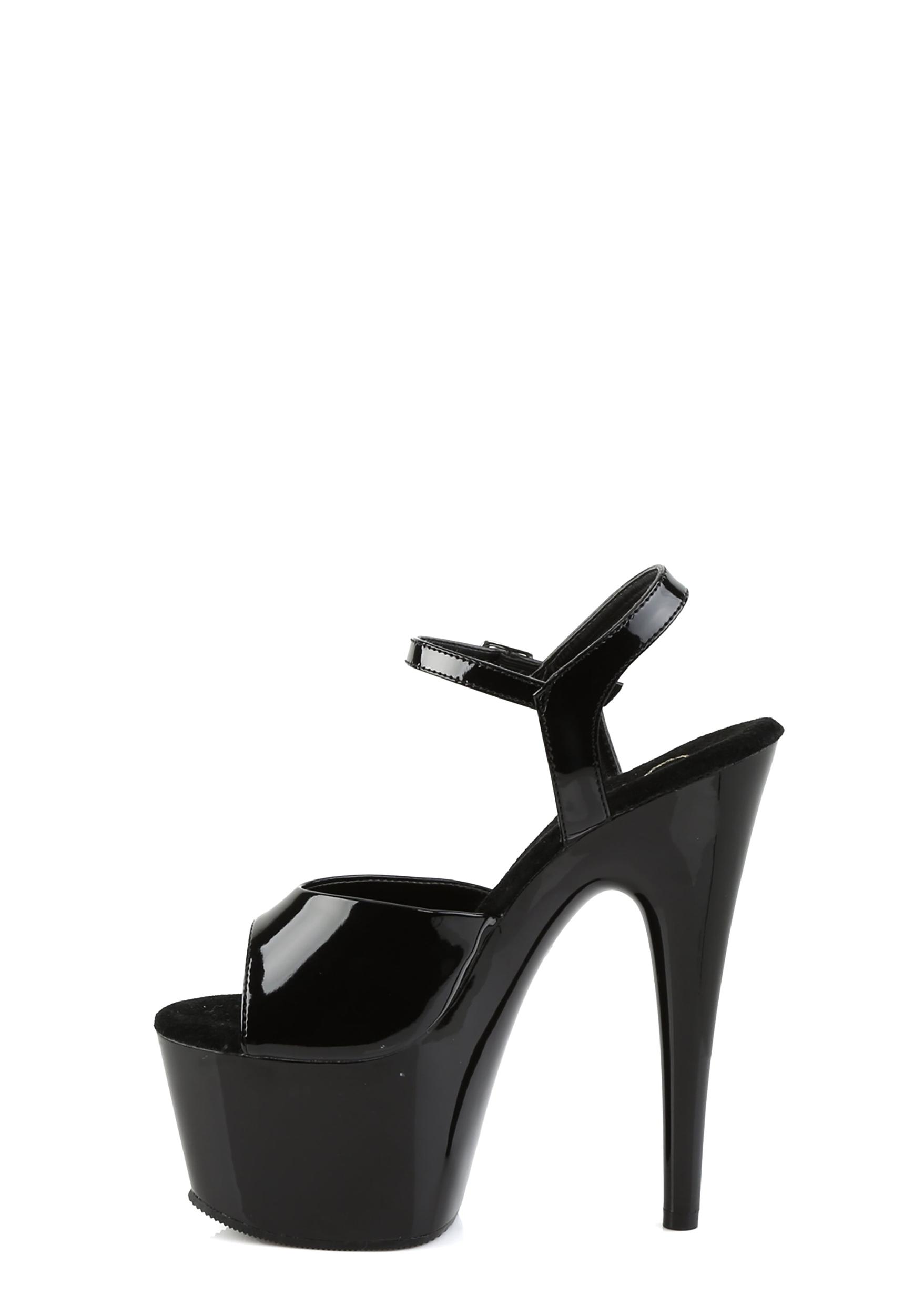 Pleaser Midnight Kat Stacks Adore Platform Heels Product Image