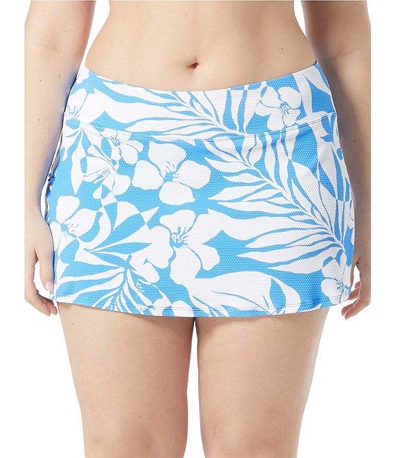 Beach House Plus Size Aloha Spirit Pique Texture Emma Skirted Swim Bottom Product Image