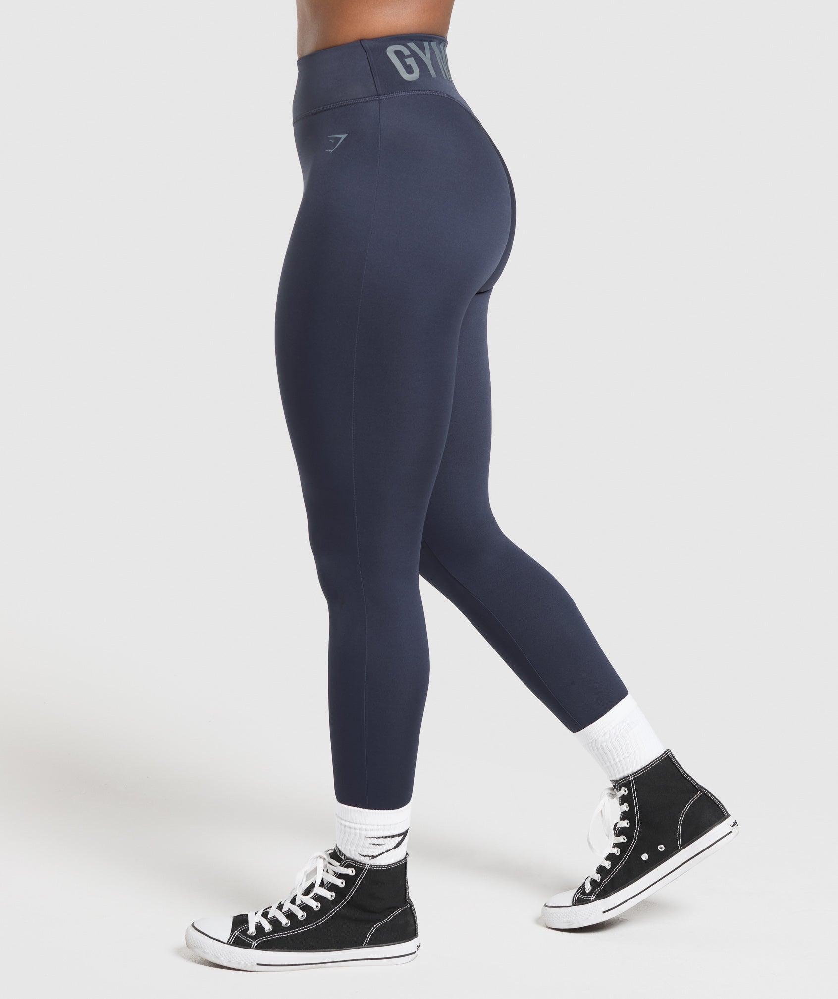 Gymshark Gymshark Wordmark Graphic Leggings - Heavy Blue Female Product Image
