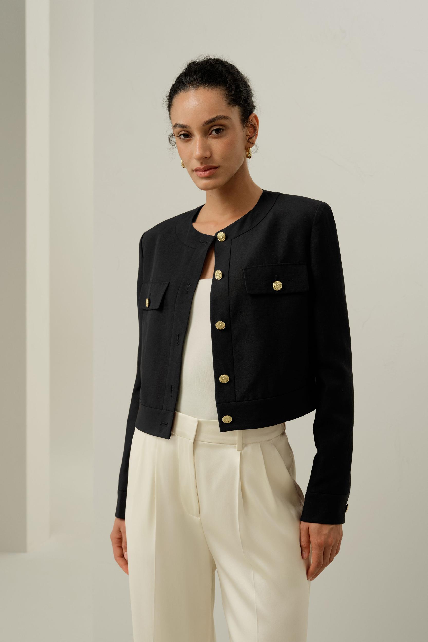 Mara Jacket in Silk Linen Product Image