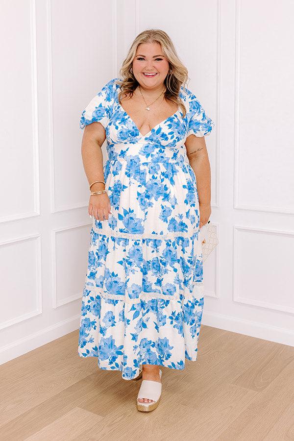 French Gardens Floral Midi Dress Curves Product Image